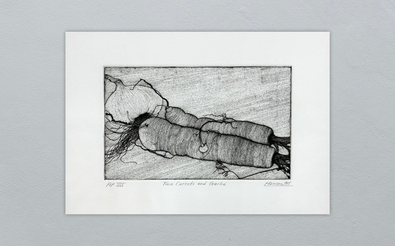 Art Hansen, Two Carrots and Garlic - 85- API