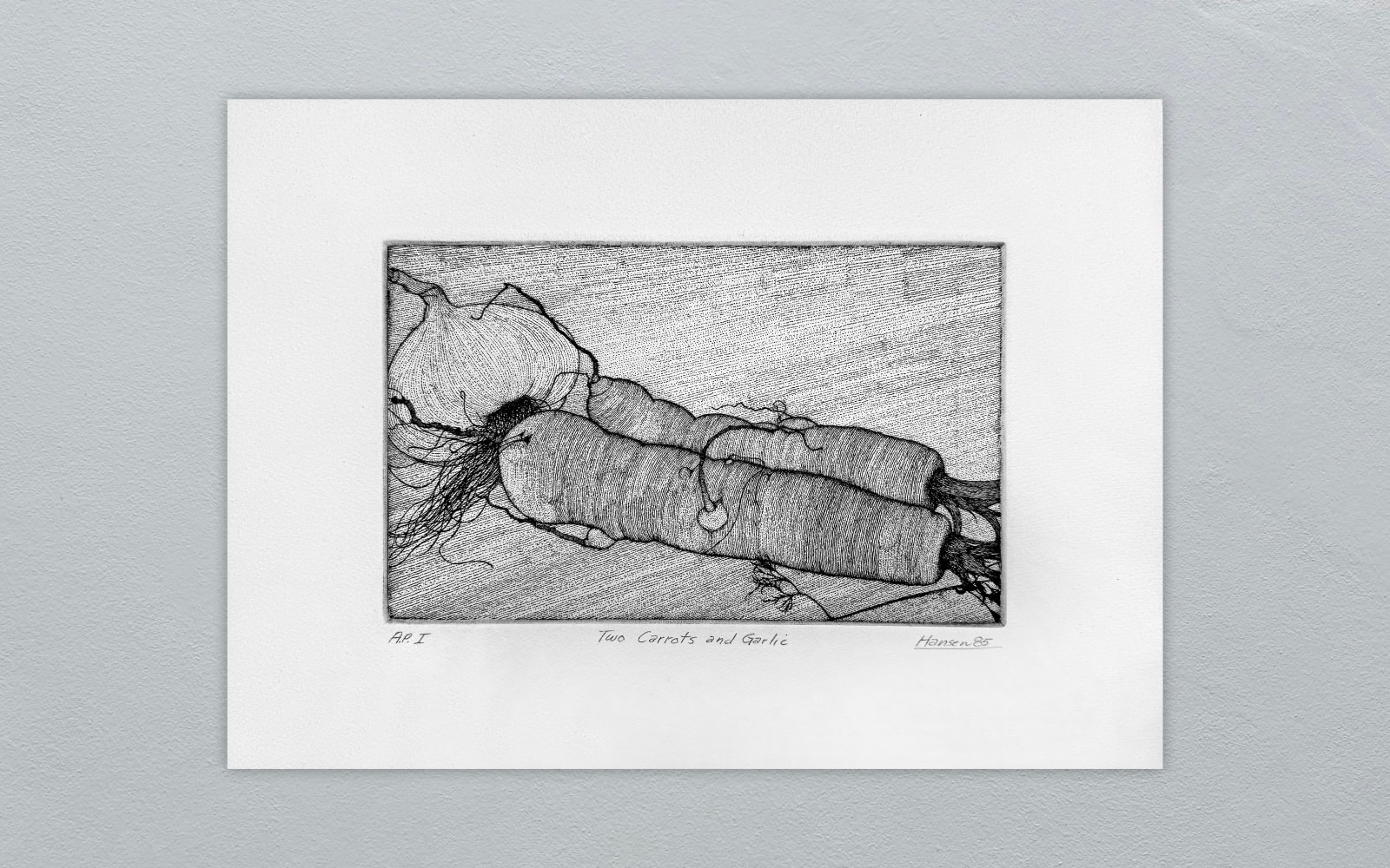 Art Hansen, Two Carrots and Garlic - 85 - APVII