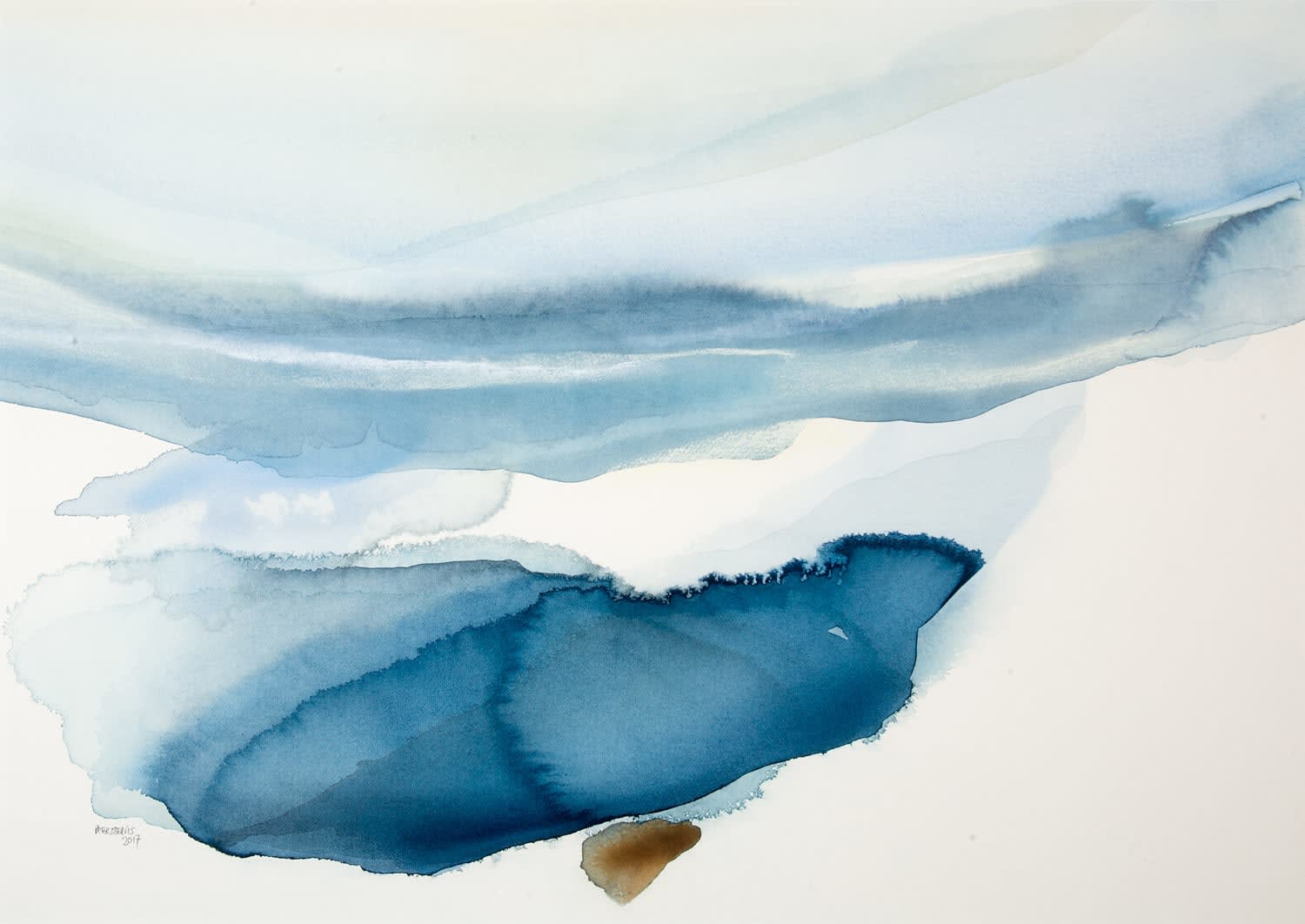 Peter Davis RSW, Watchhouse Loch, thawing