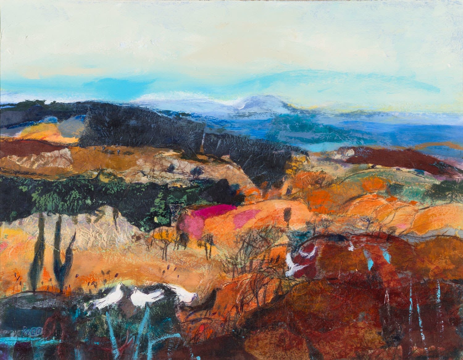 Christine Woodside RSW RGI, Dove Trio, Newburgh