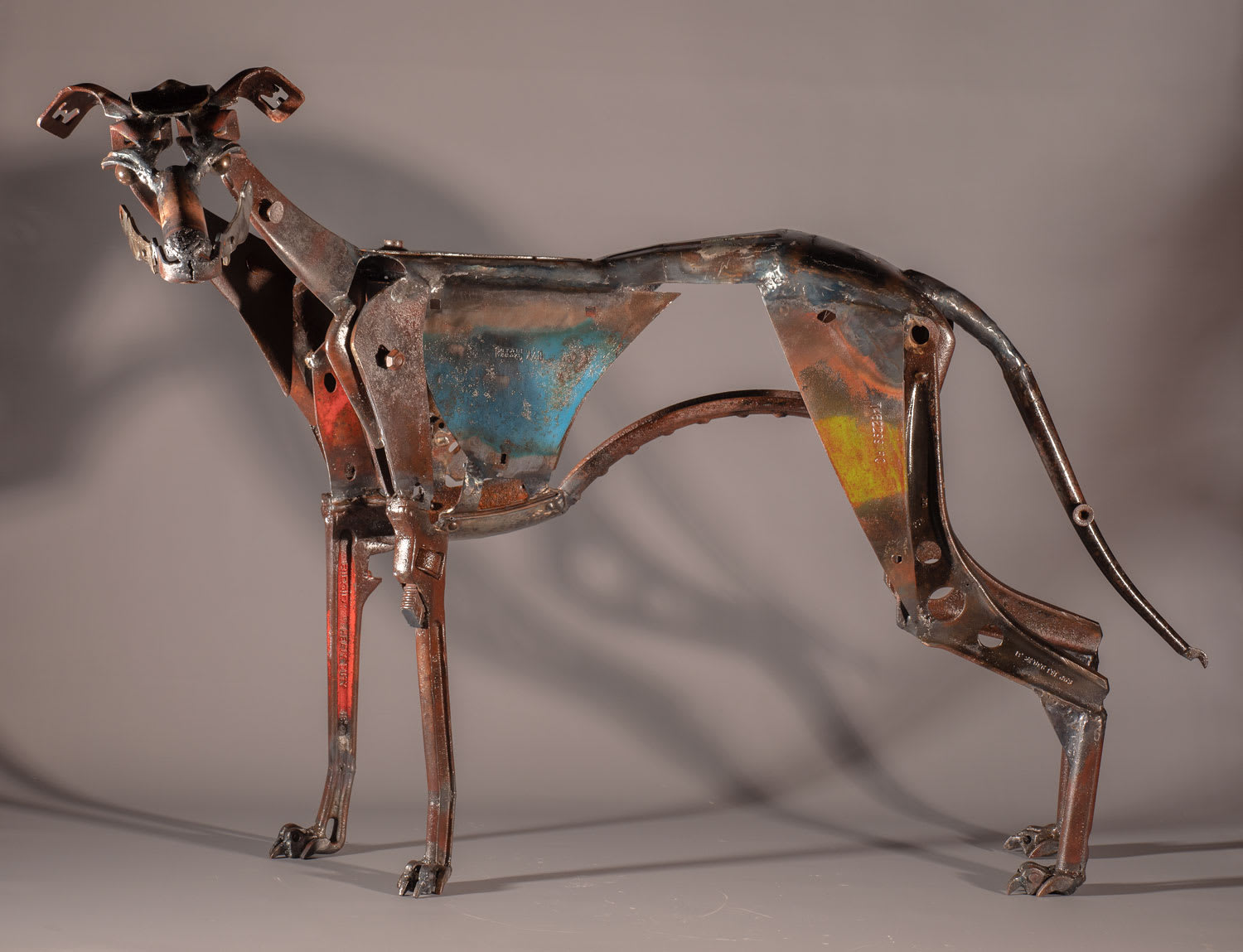 Helen Denerley lurcher dog sculpture