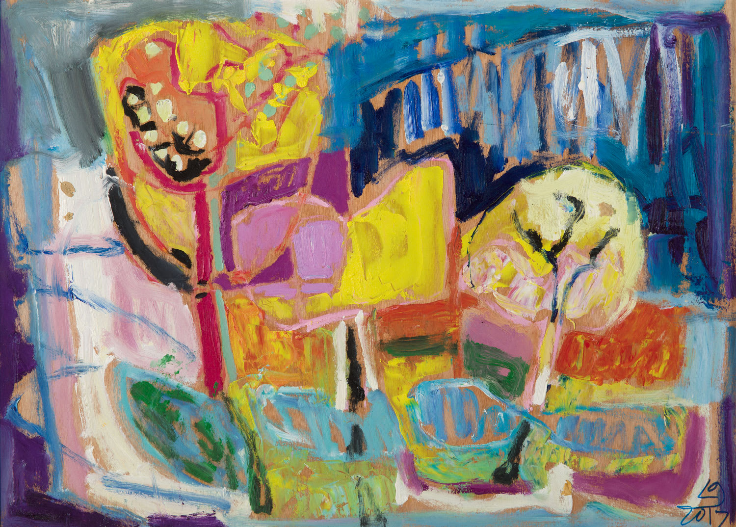 Leonie Gibbs, Autumn Abstarcted Lioux, Provence, 2017