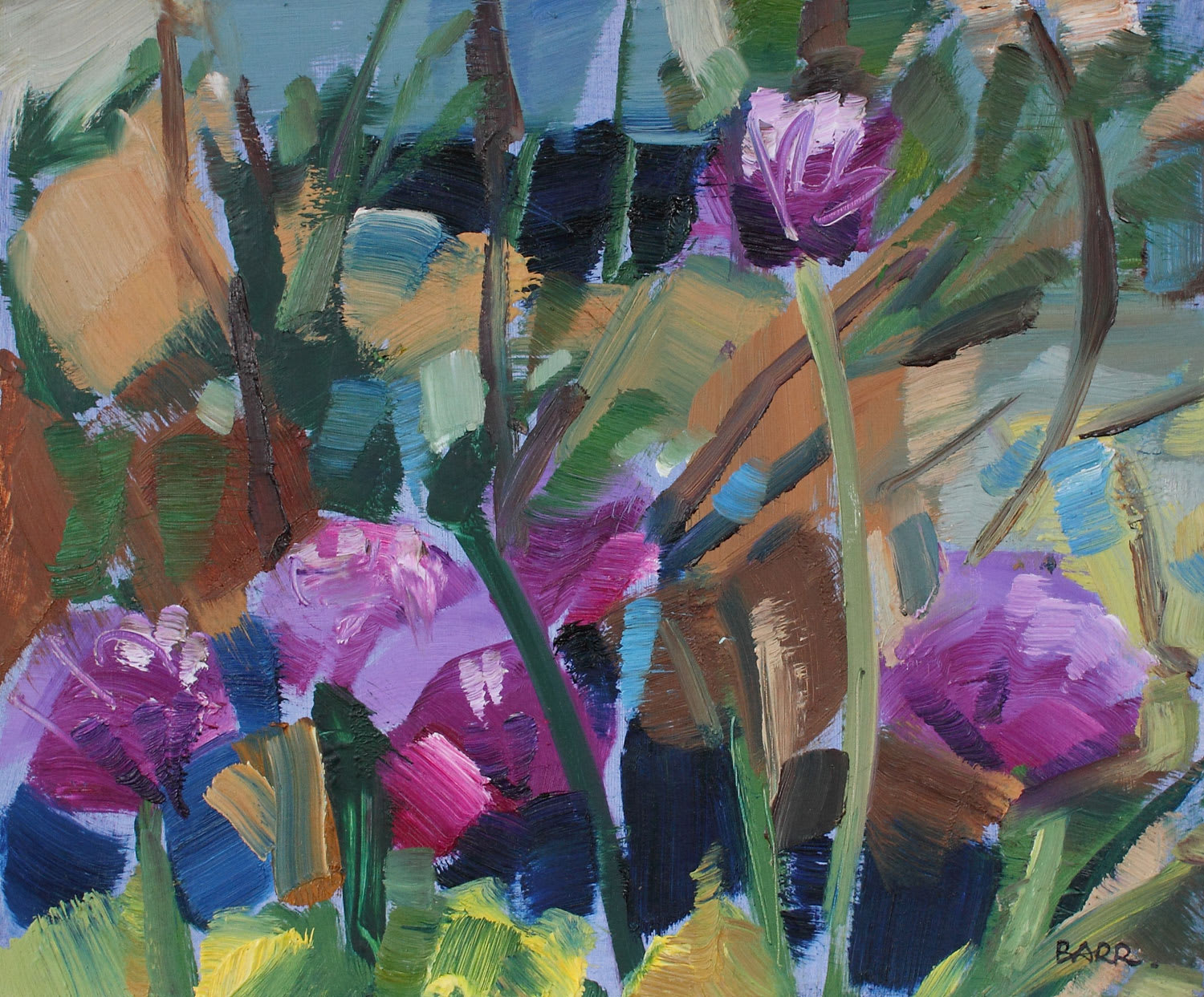 Shona Barr, Chive Flowers (study)