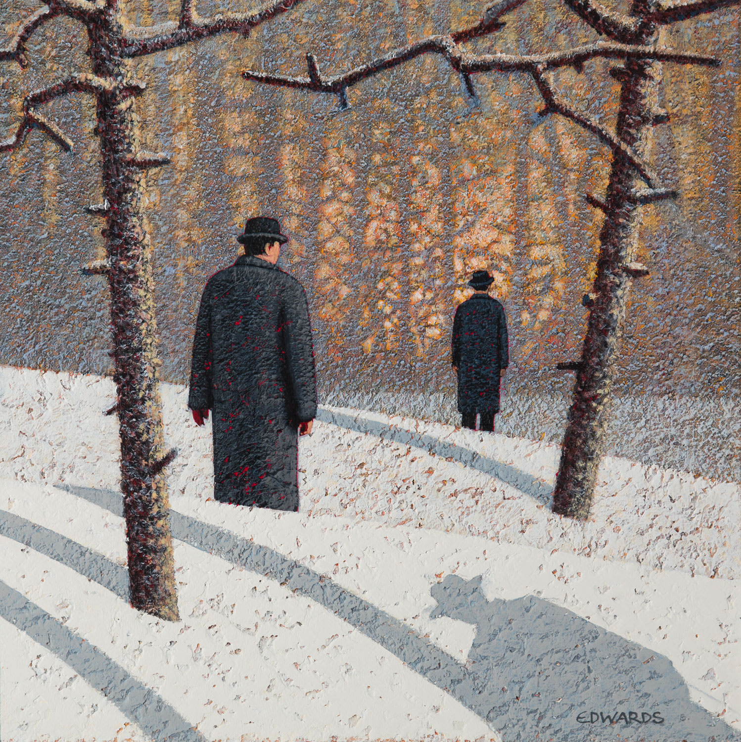 Mark Edwards, Watching a Man Watching a Fire, 2020