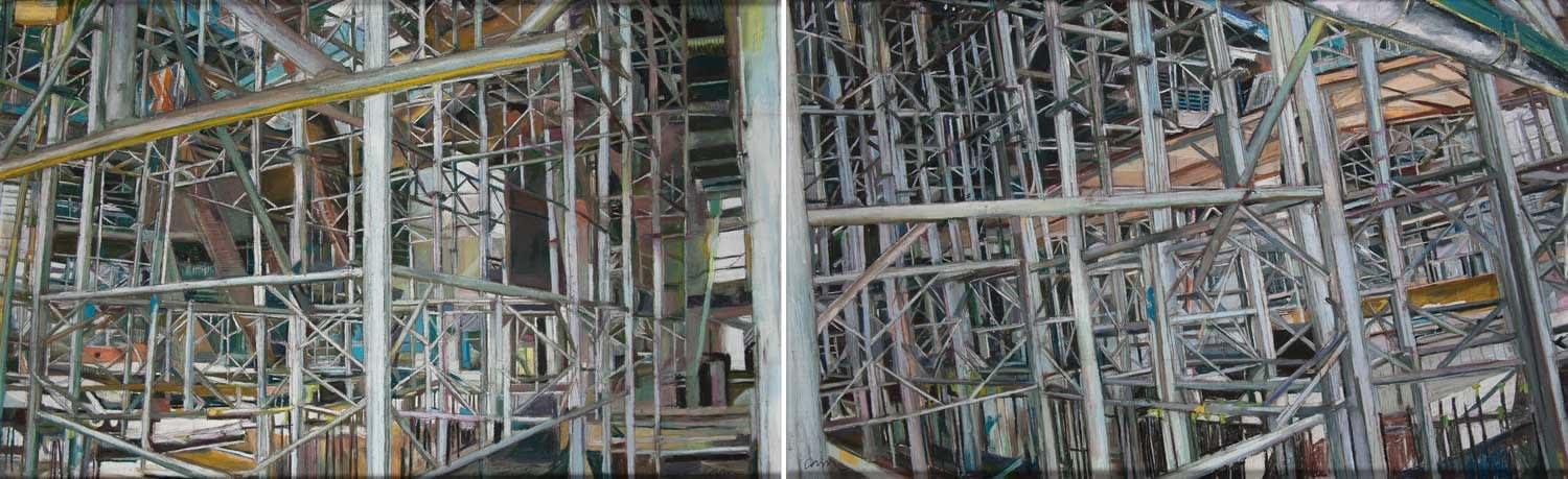 Patricia Paolozzi Cain, Little Arena Diptych, 2013