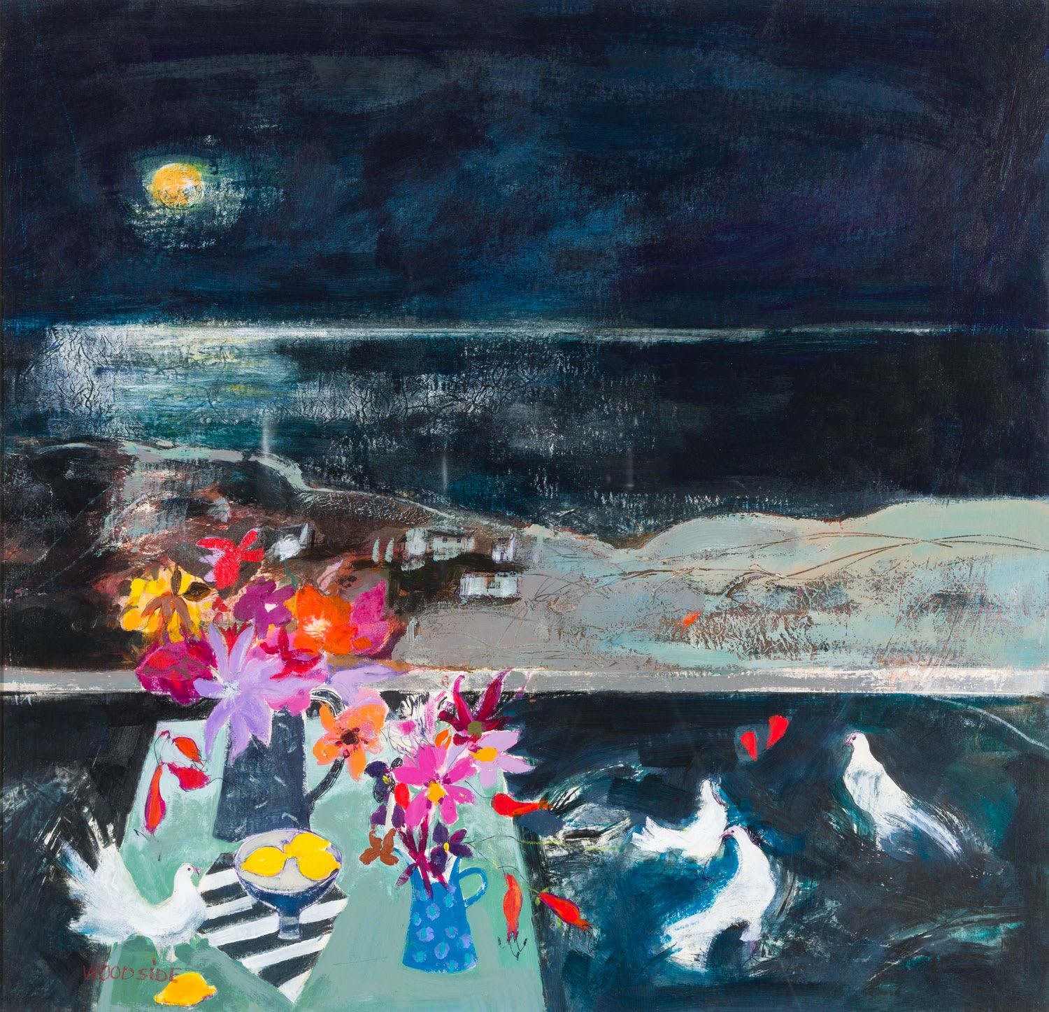 Christine Woodside RSW RGI, Sea Window and Doves