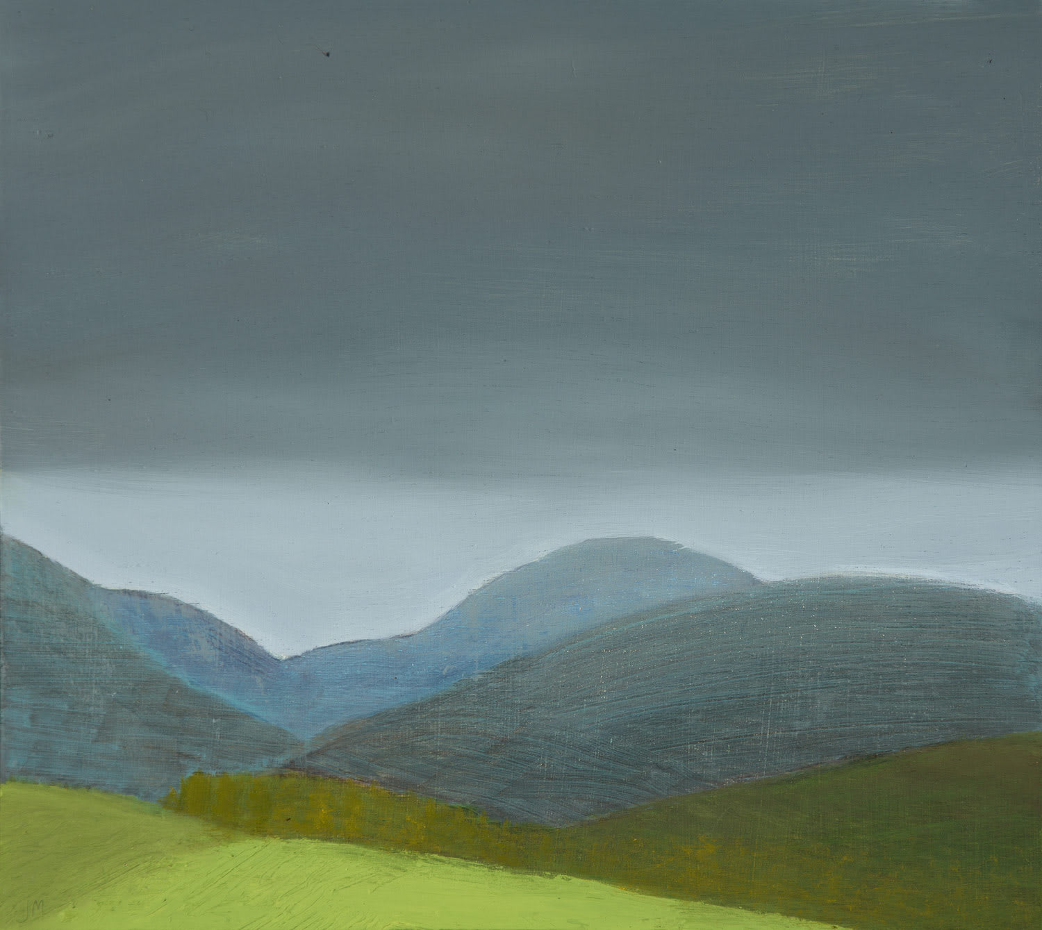 Jane MacNeill, Large cloud over Glen Tromie, 2020