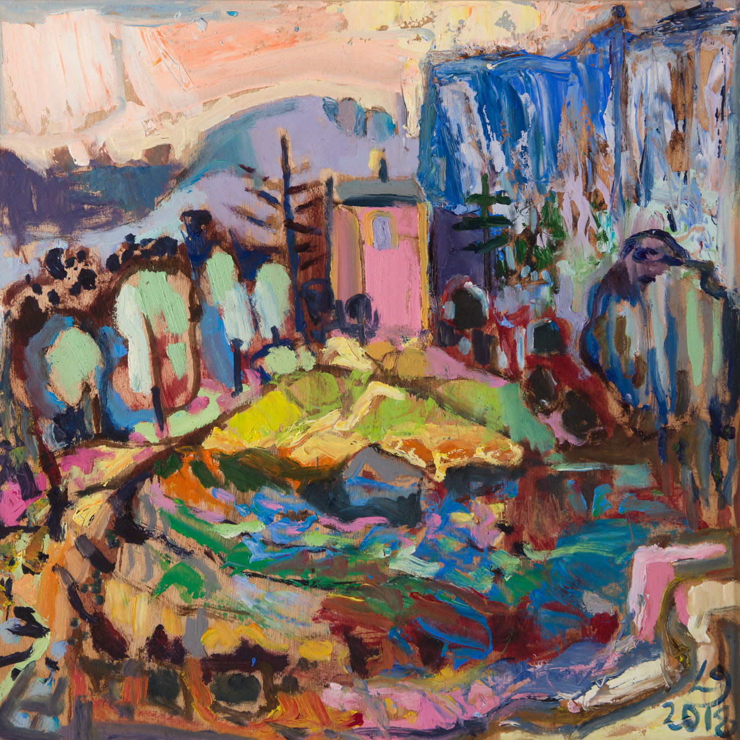 Leonie Gibbs, Pink House, Lioux, Provence, 2018