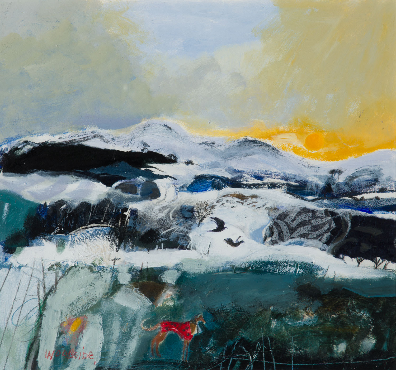 Christine Woodside RSW RGI, Red Coat