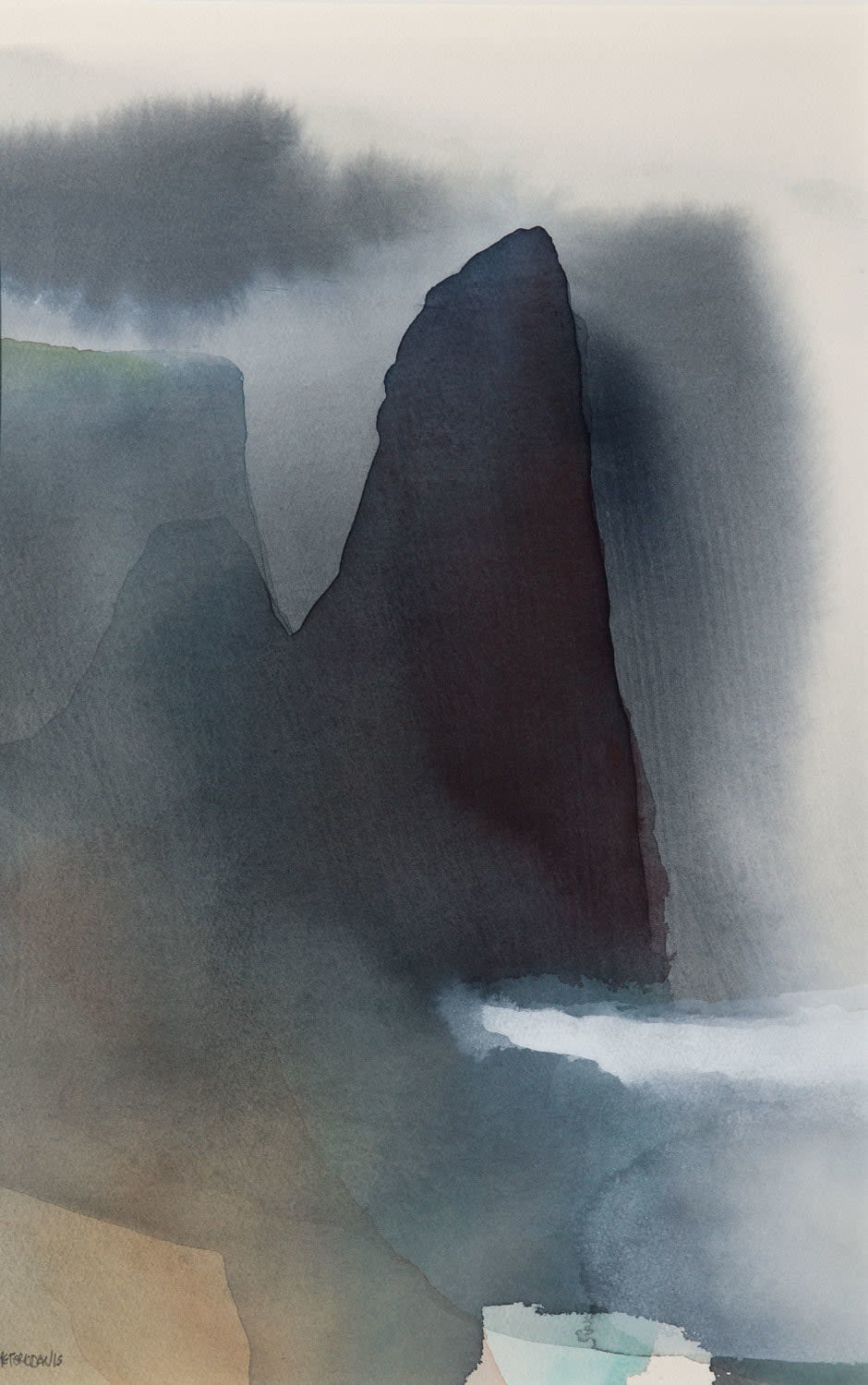 Peter Davis RSW, Stack, Rain, 2020