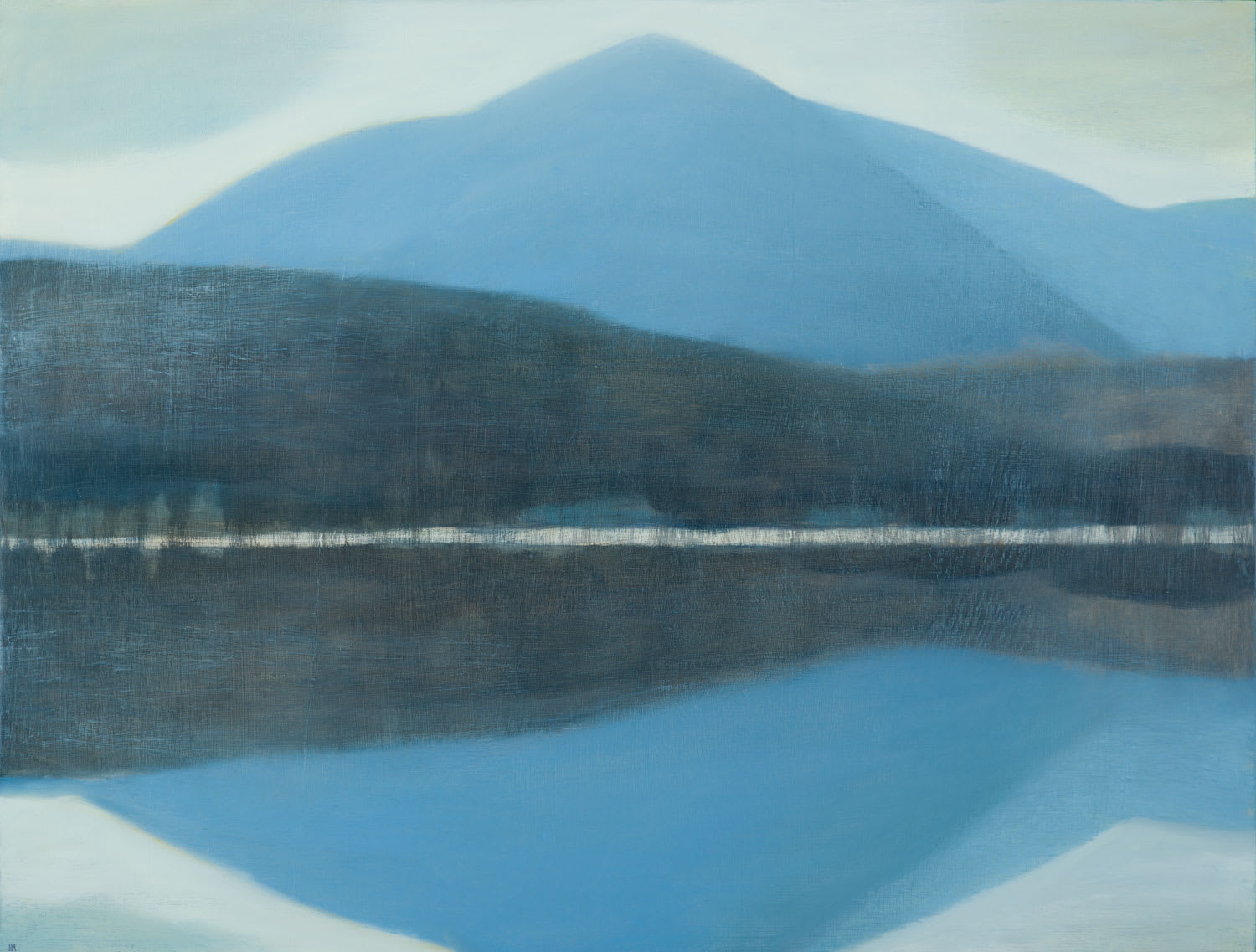 Jane MacNeill, Winter Mountain with Reflections and Two Clouds (Carn Eilrig), 2020