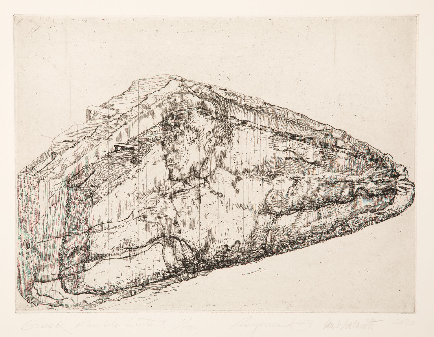 Ian Westacot and Raymond Arnold, Greek Marble Lintel, 2020