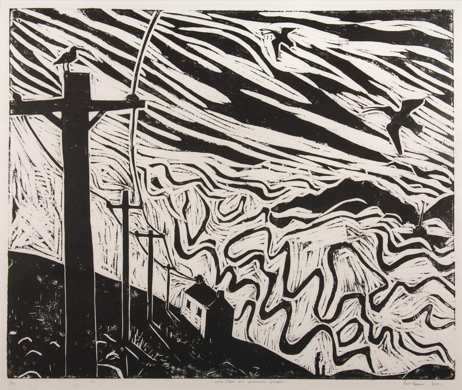 Paul Bloomer, View from my Reawick Studio, 2001