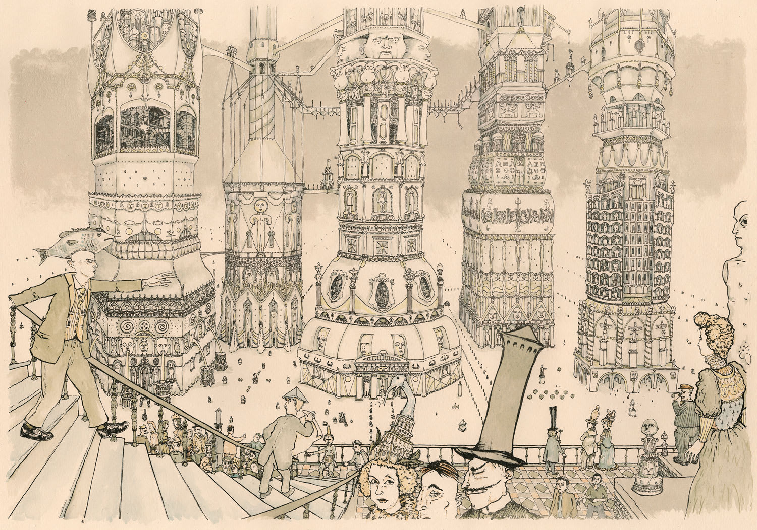 Robert Powell, Cities of the Plain or Five Styles of Utopia, 2019