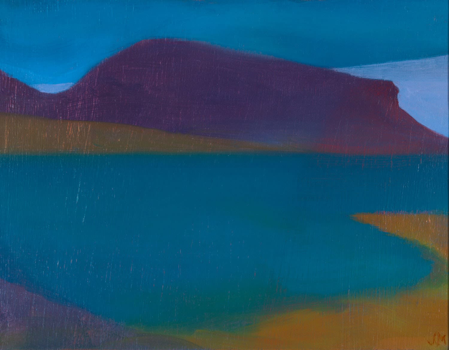 Jane MacNeill, Hoy Sound, study with ochre, 2024