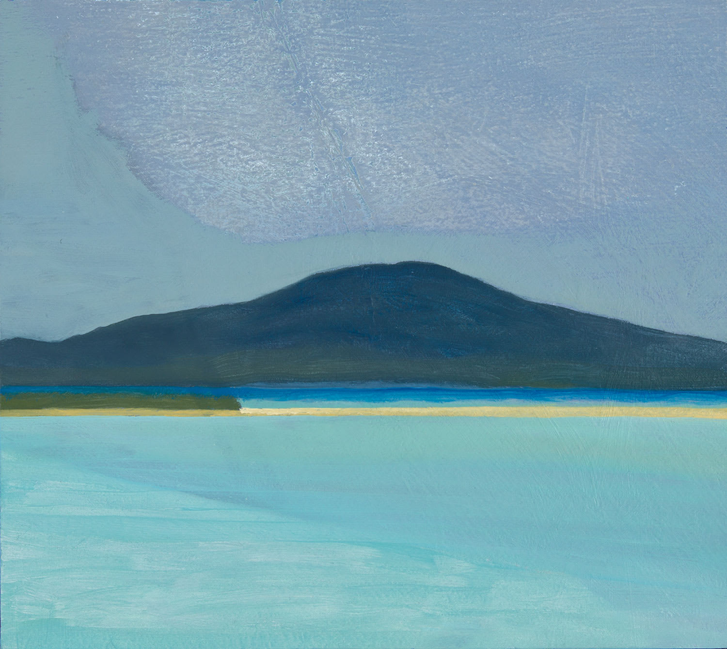 Jane MacNeill, Taransay study with blue and yellow, 2022
