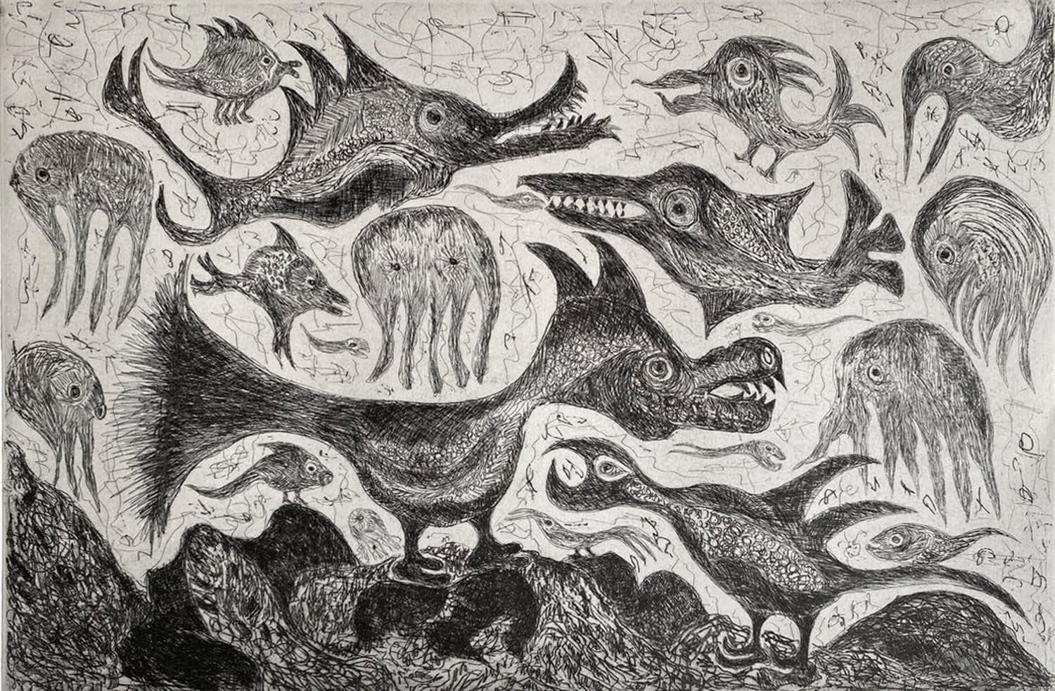 Lotte Glob, Leaving the Loch - black and white, 2022
