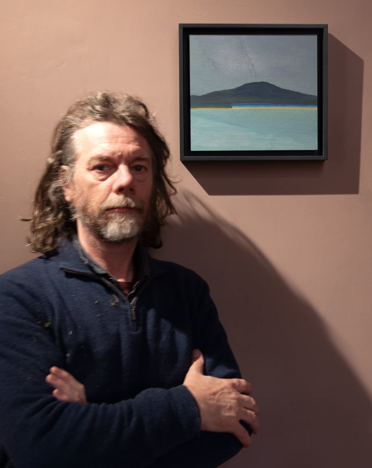 Jane MacNeill, Taransay study with blue and yellow, 2022