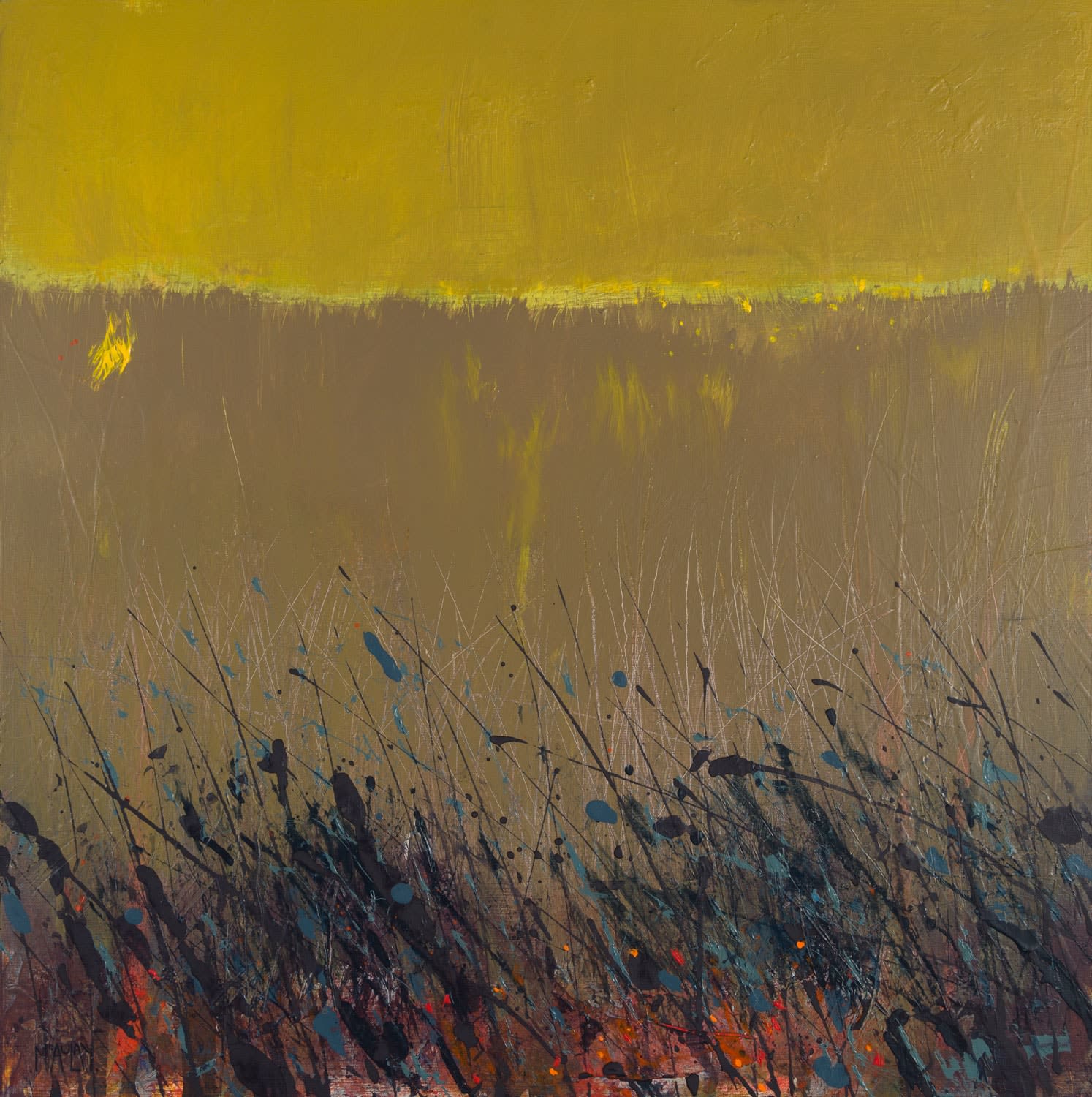 Robert McAulay, Edge of the Field (yellow), 2024