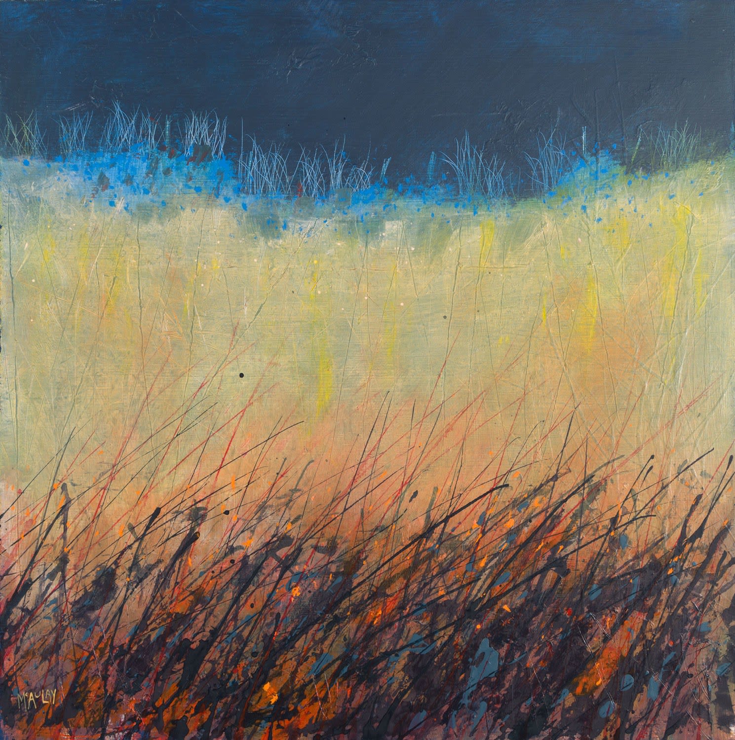 Robert McAulay, Edge of the Field (blue), 2024