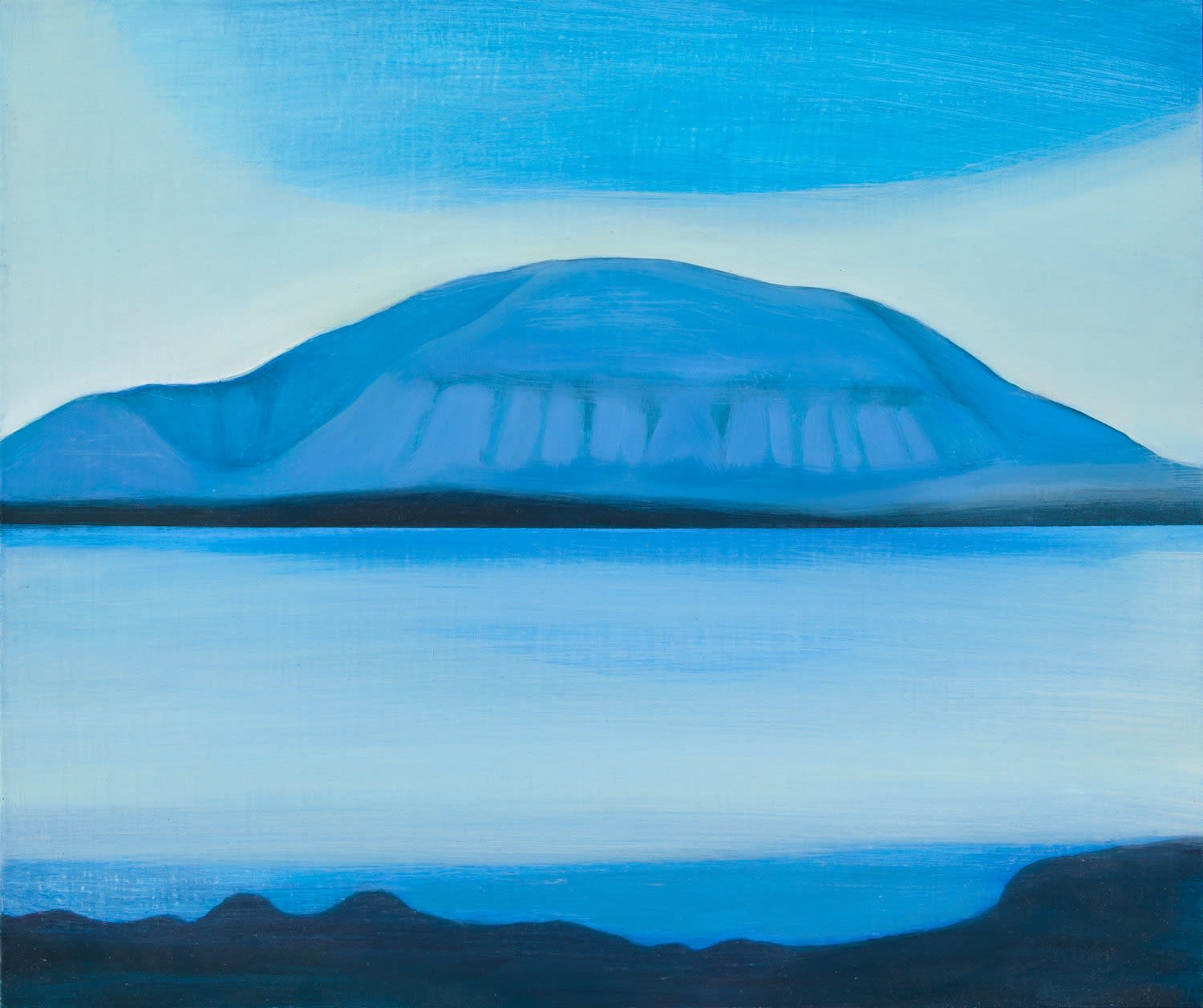 Jane MacNeill, Snow on Ward Hill across Hoy Sound, 2022