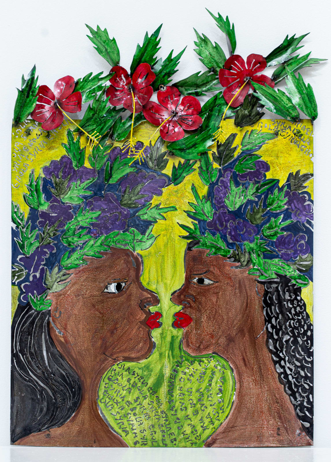 Sokari Douglas Camp, Hibiscus kiss ebola syria , 2014