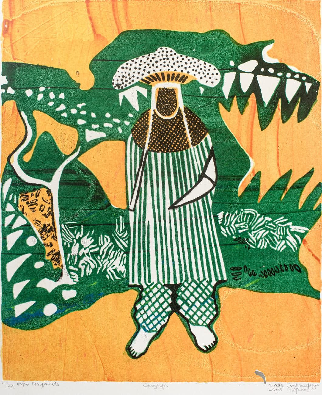 Bruce Onobrakpeya, Ekpo Masquerade, 1960/2020