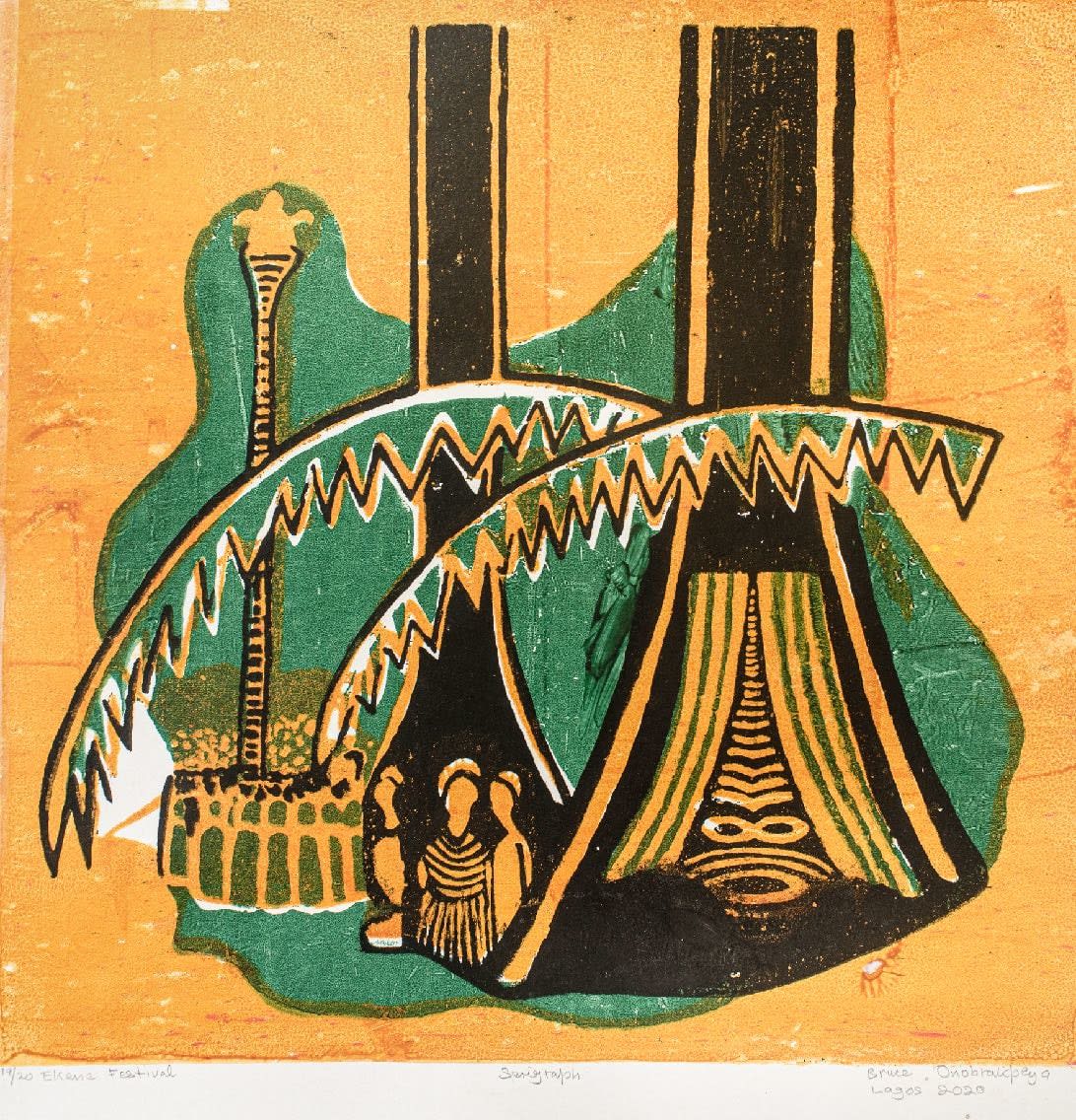 Bruce Onobrakpeya, Ekene Festival, 1960/2020