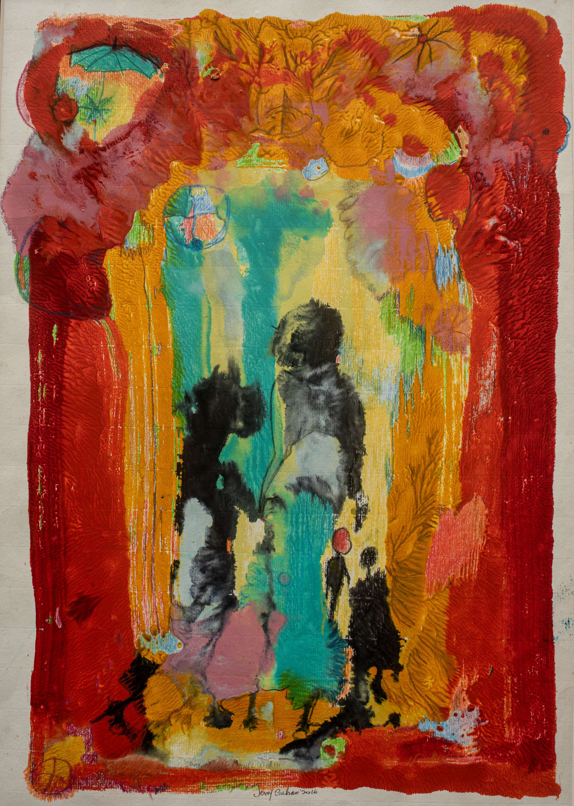 Jerry Buhari, Friends at the city gate, 2016-2017