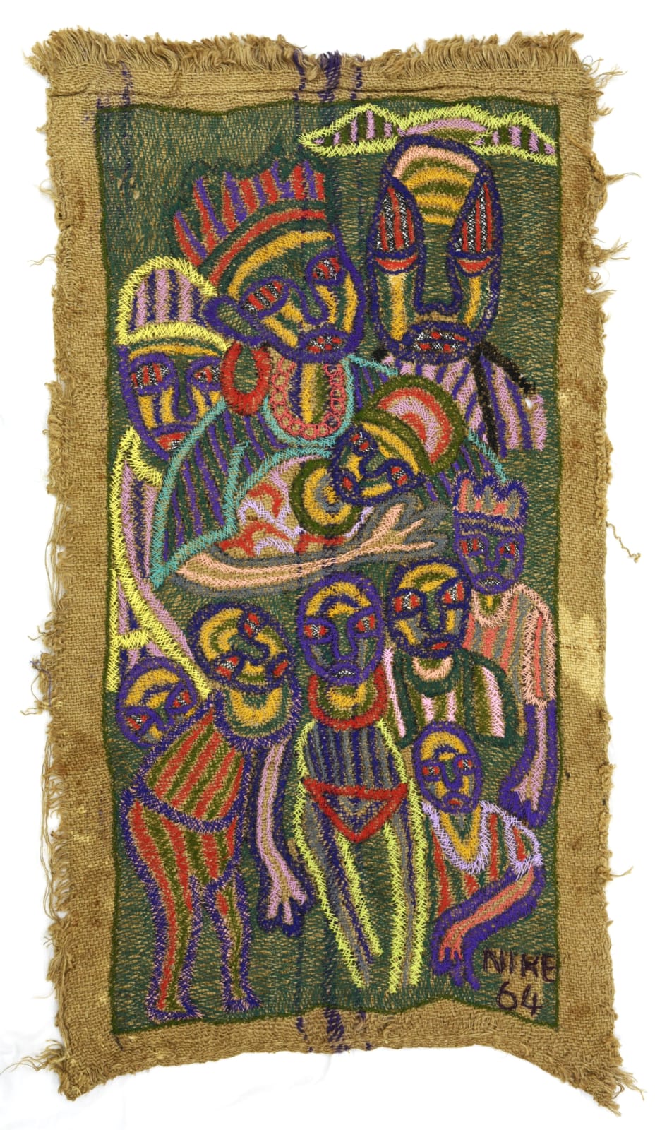 Nike Davies-Okundaye, The Musicians and Dancers, 1964