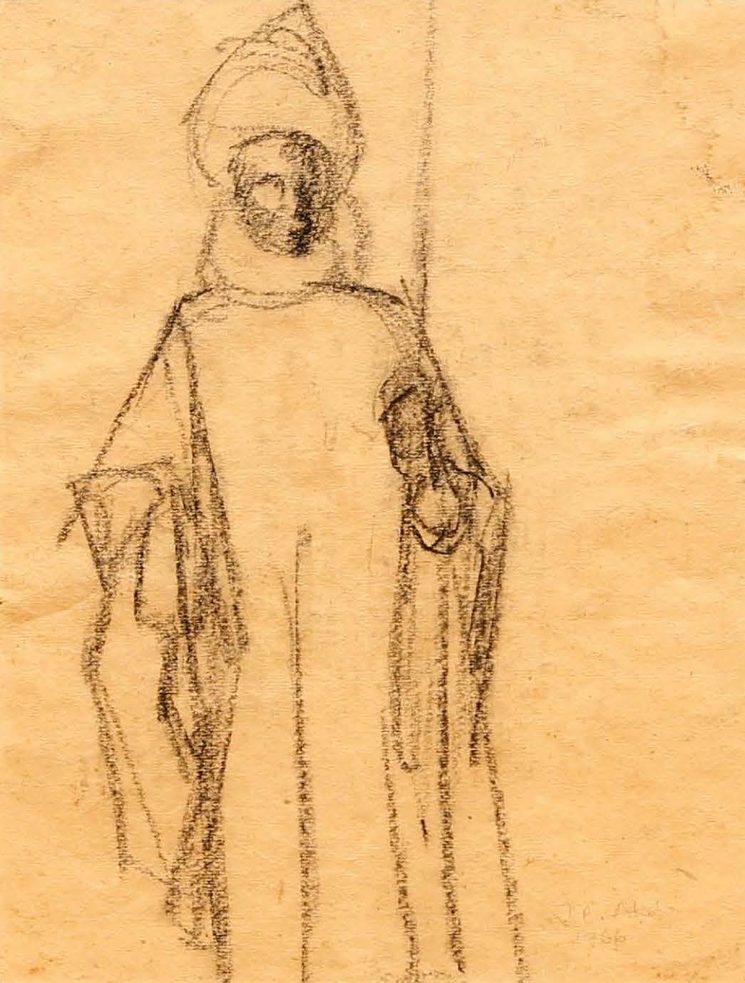 Jimo Akolo, Life Drawing (Delu), 1966