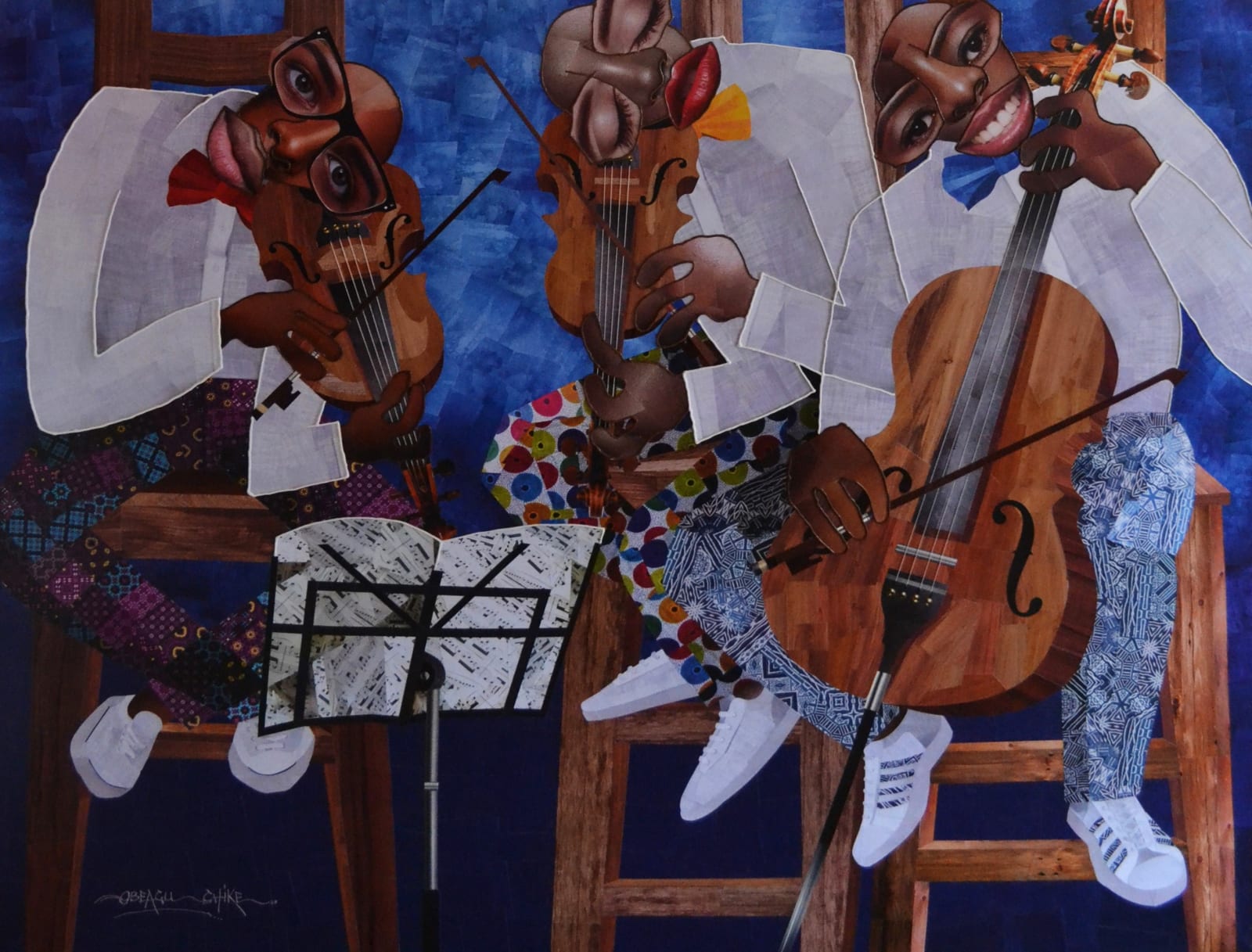 Chike Obeagu, Three Good Heads, 2020