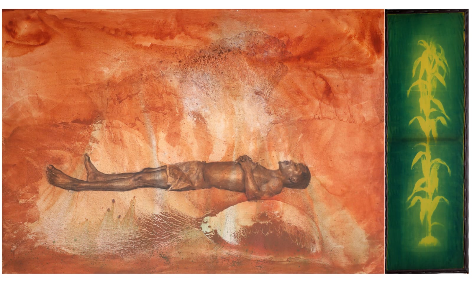 Christopher Samuel Idowu, Parable of a Seed Sown in Hope (Diptych), 2025