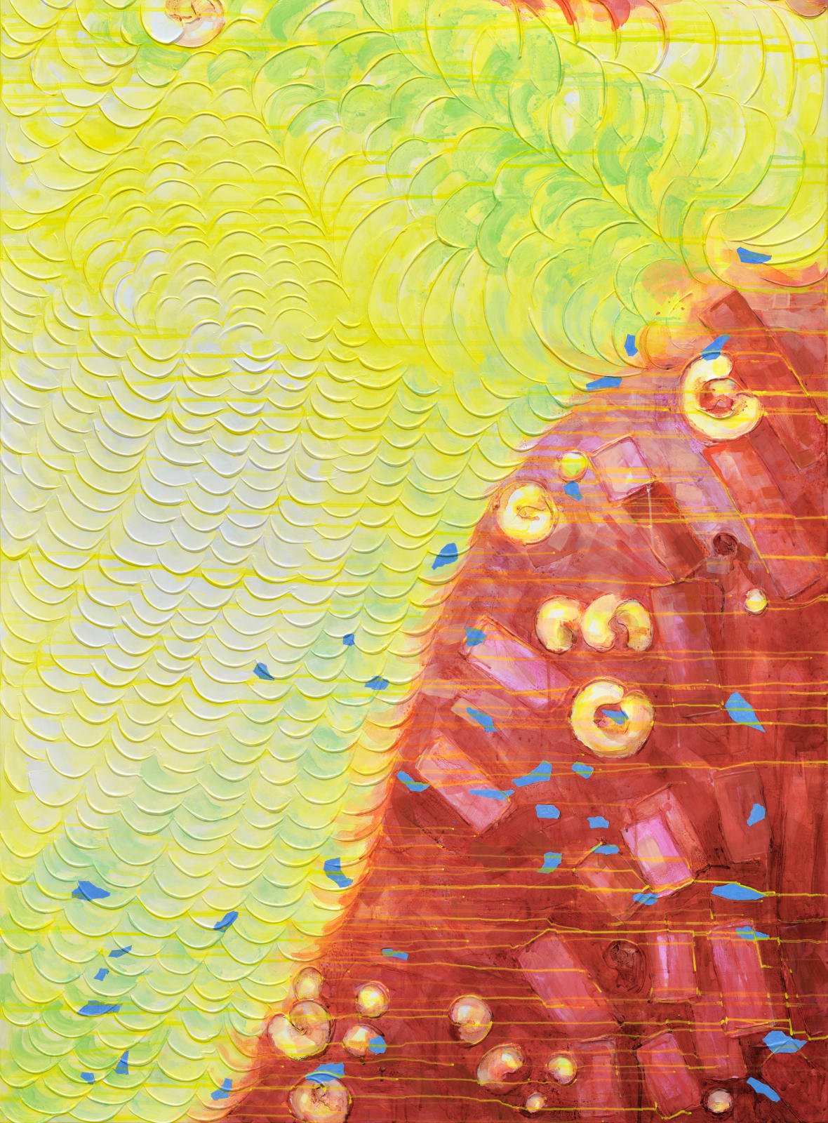 Guan Xiao, A hatful of gleaming fish, 2025