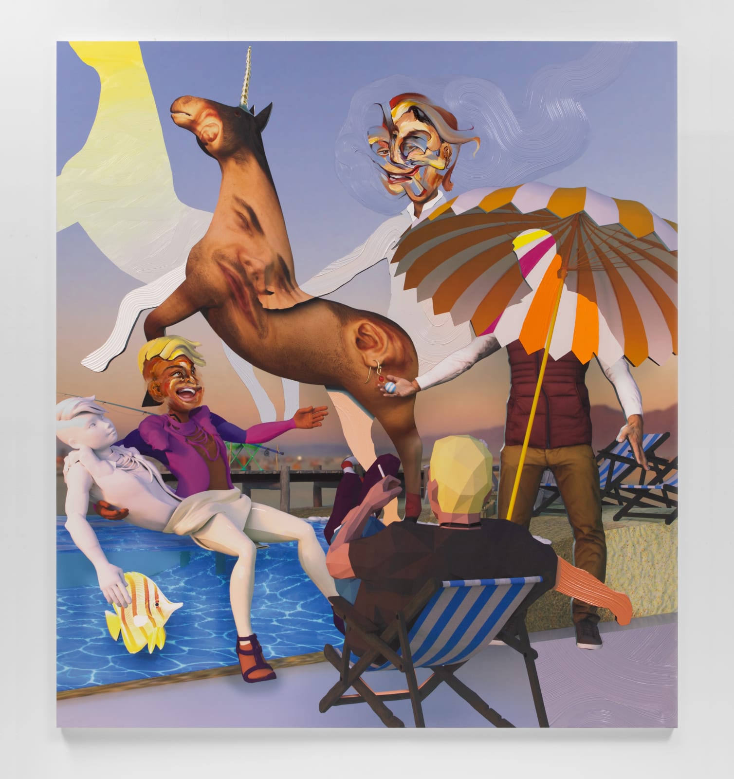 Pieter Schoolwerth, Unicorn Beach Platform (Rigged #15), 2021