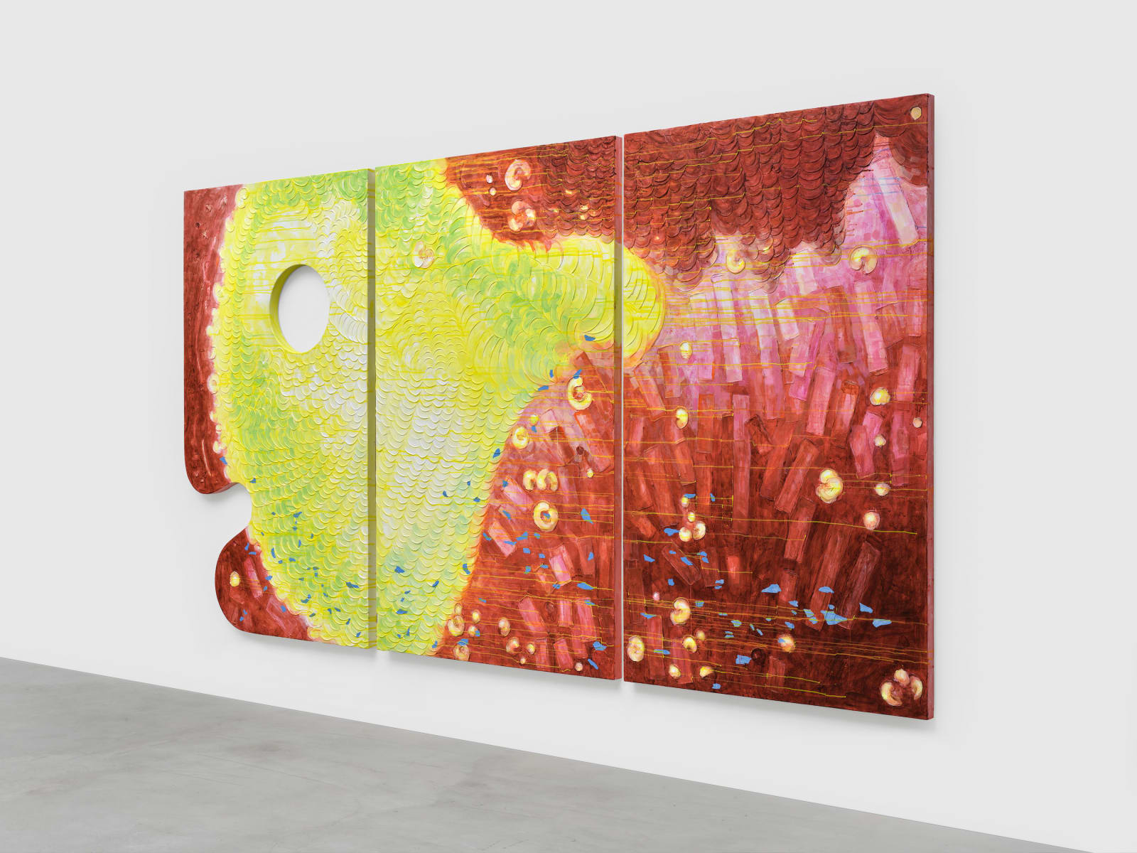 Guan Xiao, A hatful of gleaming fish, 2025