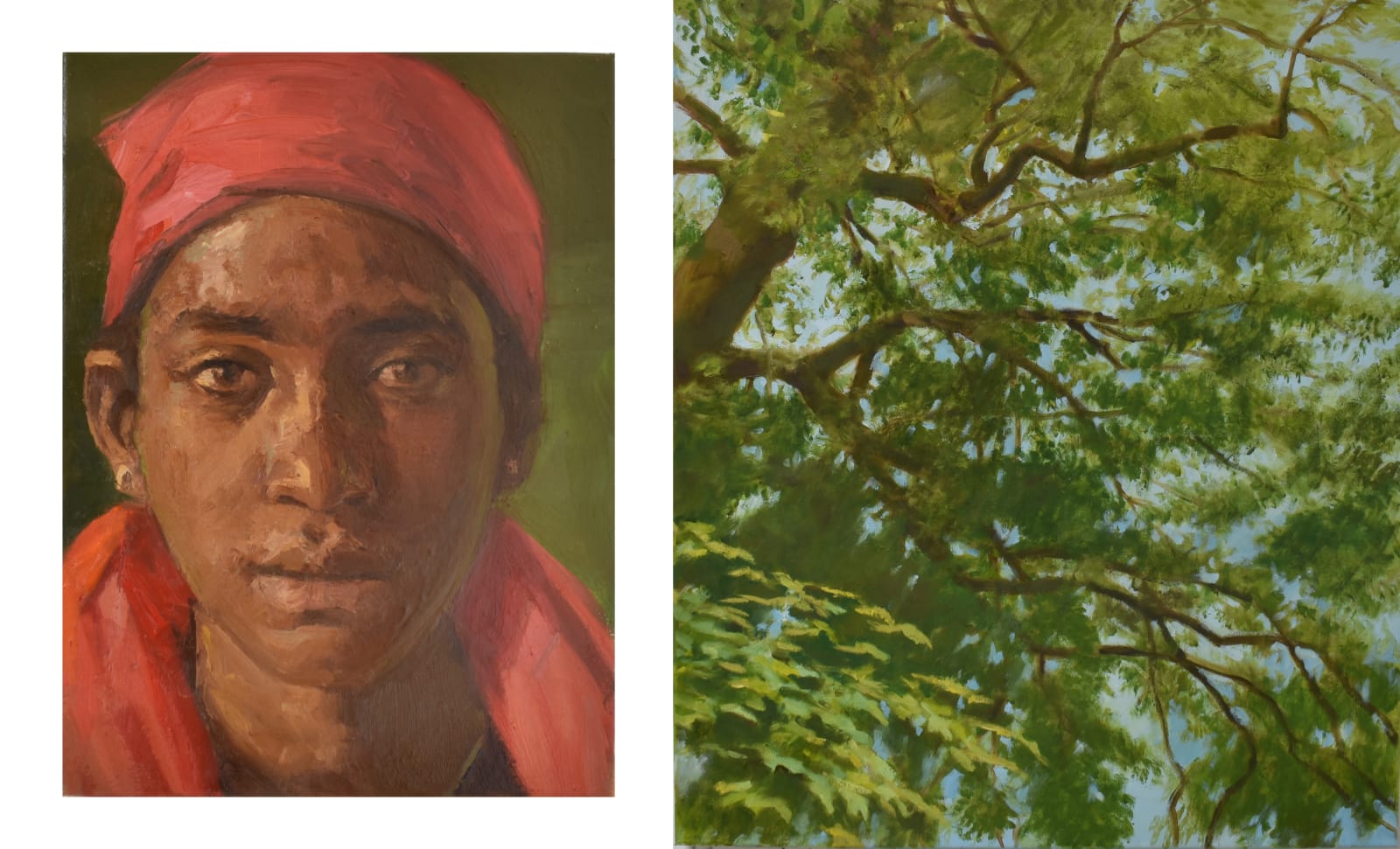 Tewodros Hagos, Gaze 4 (diptych), 2024