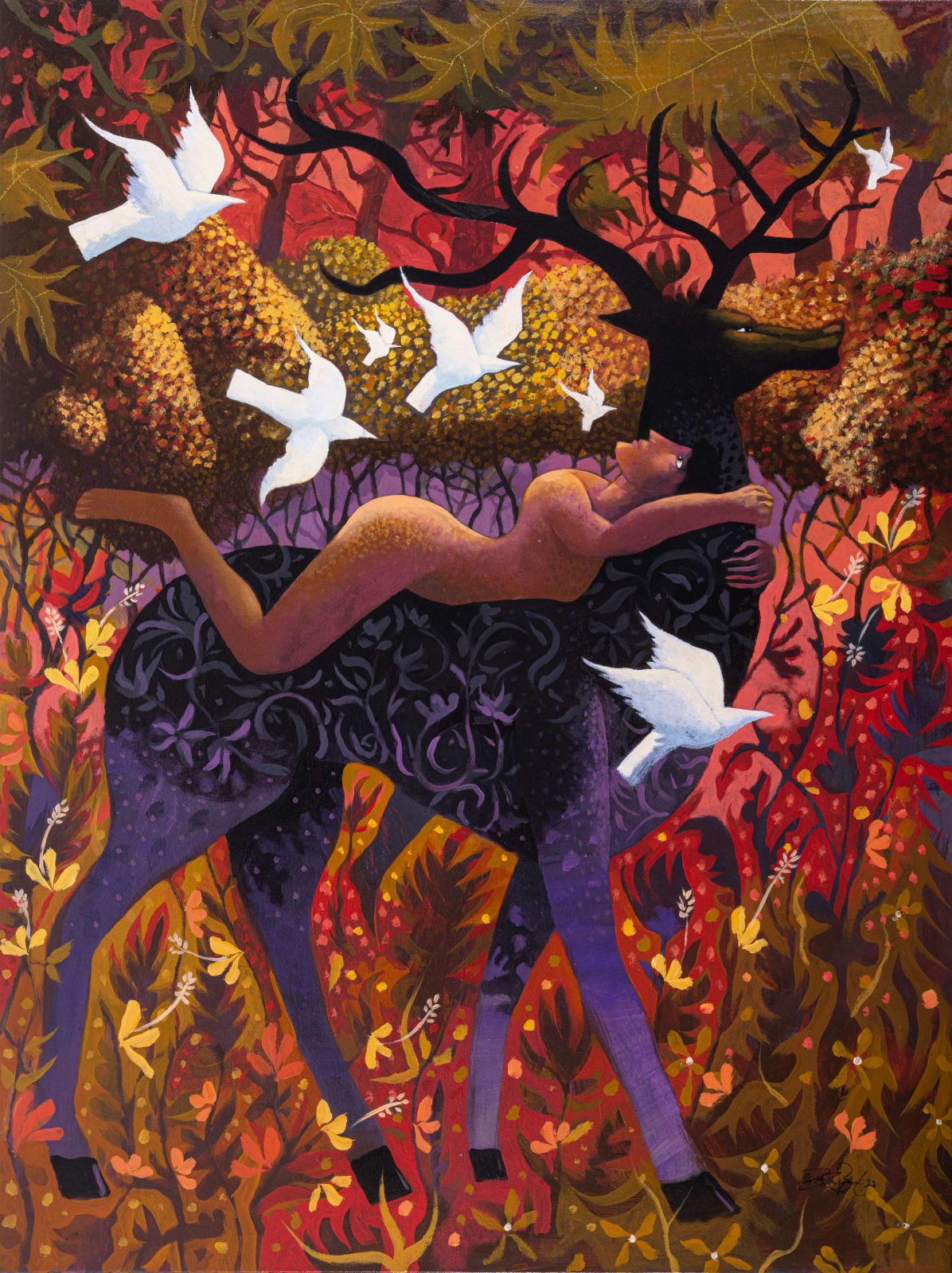 Nazir Tanbouli, Riding with the stag, 2022