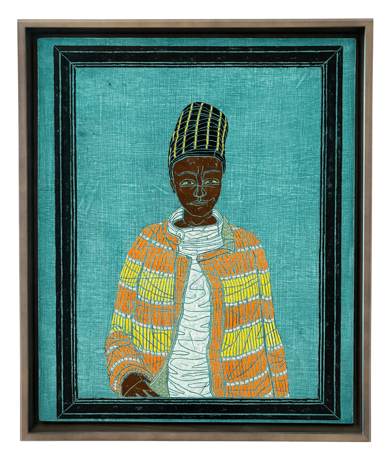 Stephen Chambers, Reflection of Francis Bebey (Black Mirror), 2024