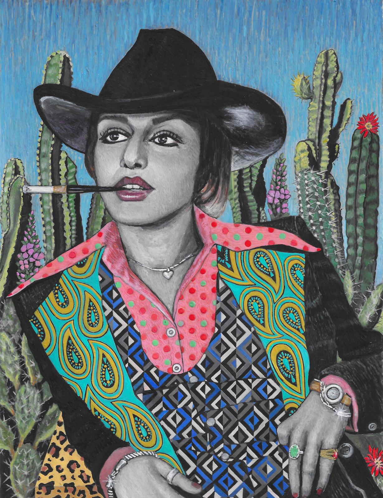 Soheila Sokhanvari, Cowgirl (Googoosh), 2018