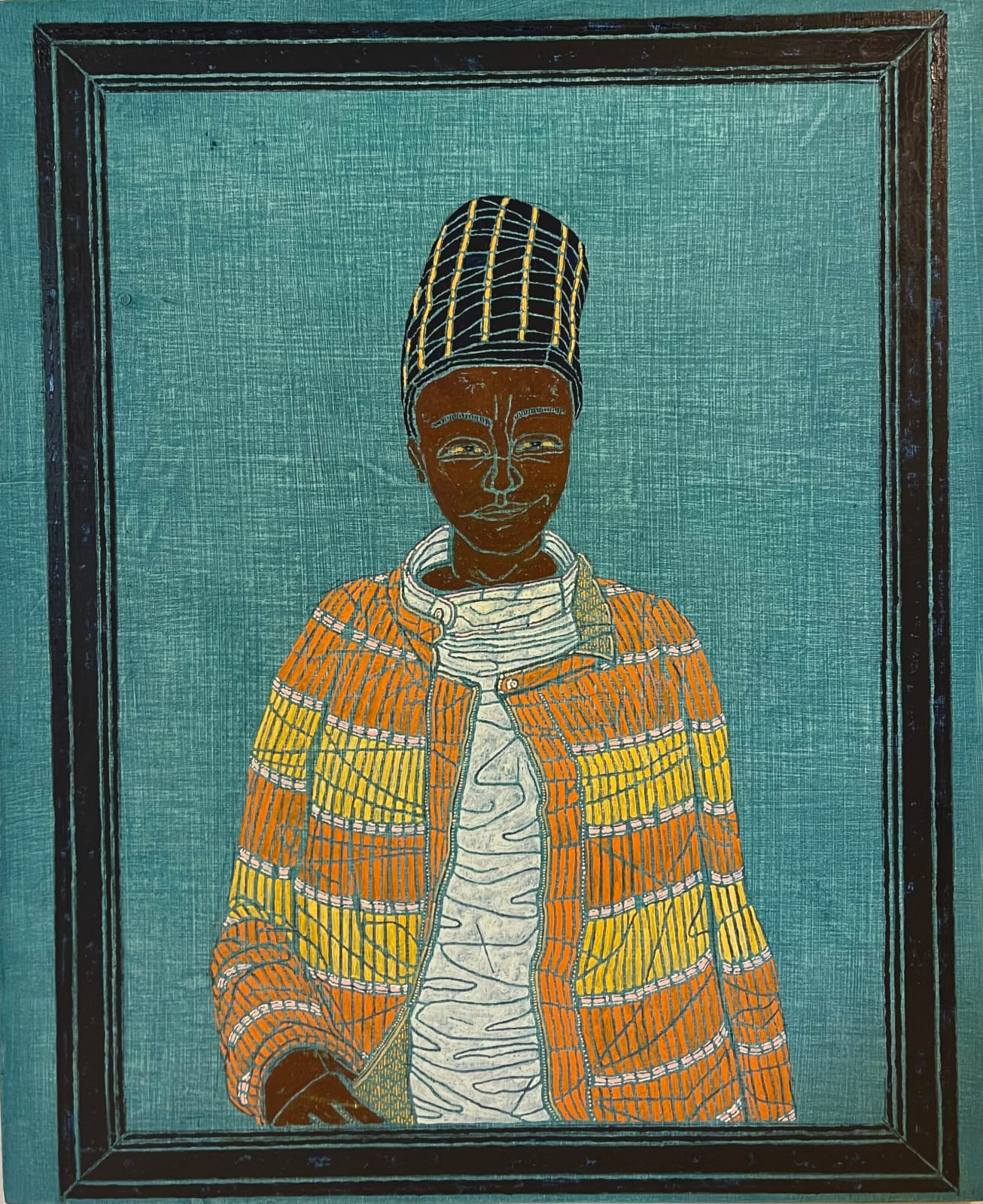 Stephen Chambers, Reflection of Francis Bebey (Black Mirror), 2024