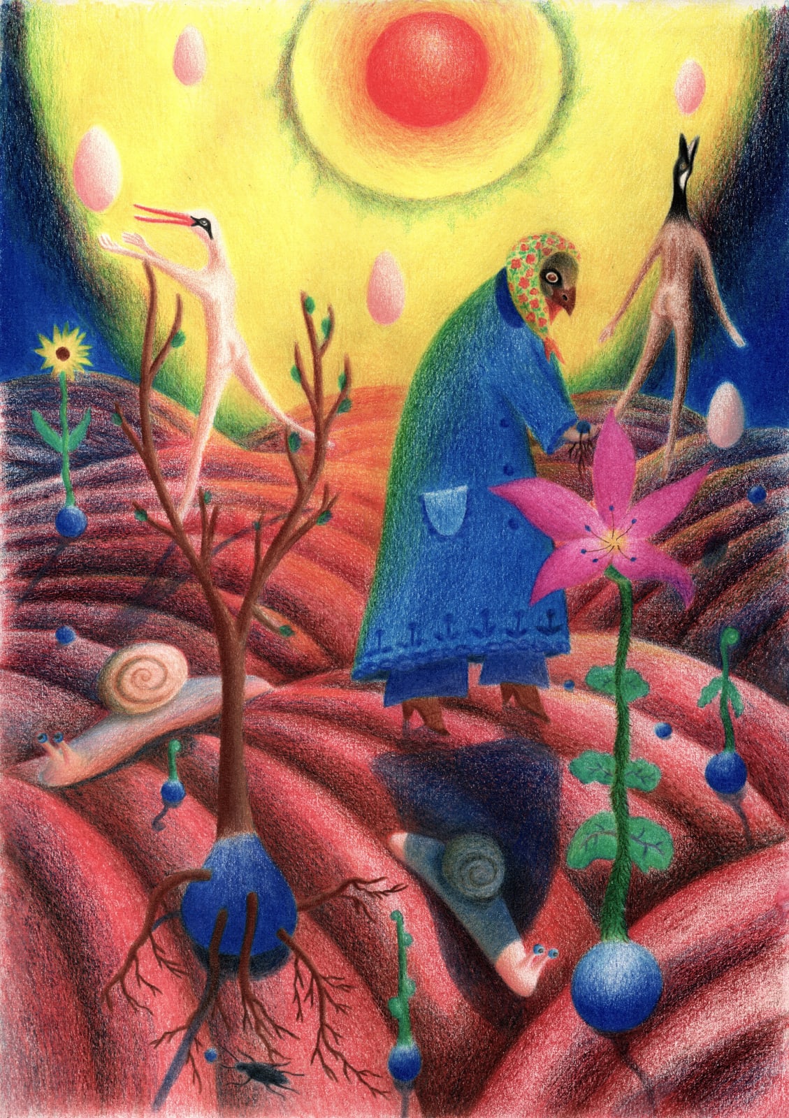 Bartholomew Hajduk, U babci na działce (Grandma's garden), 2021