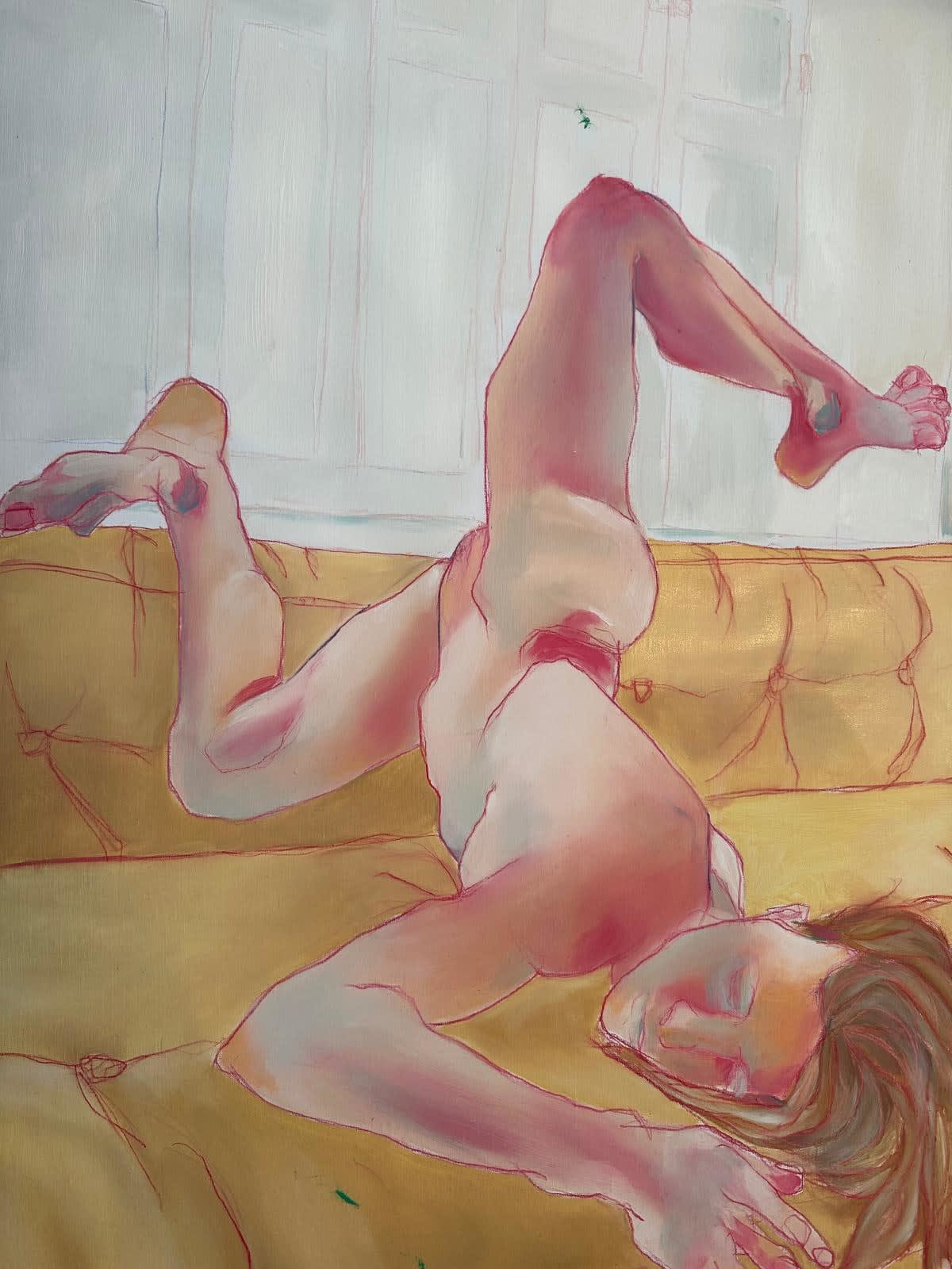 Luella Bartley, Yellow Sofa, 2024