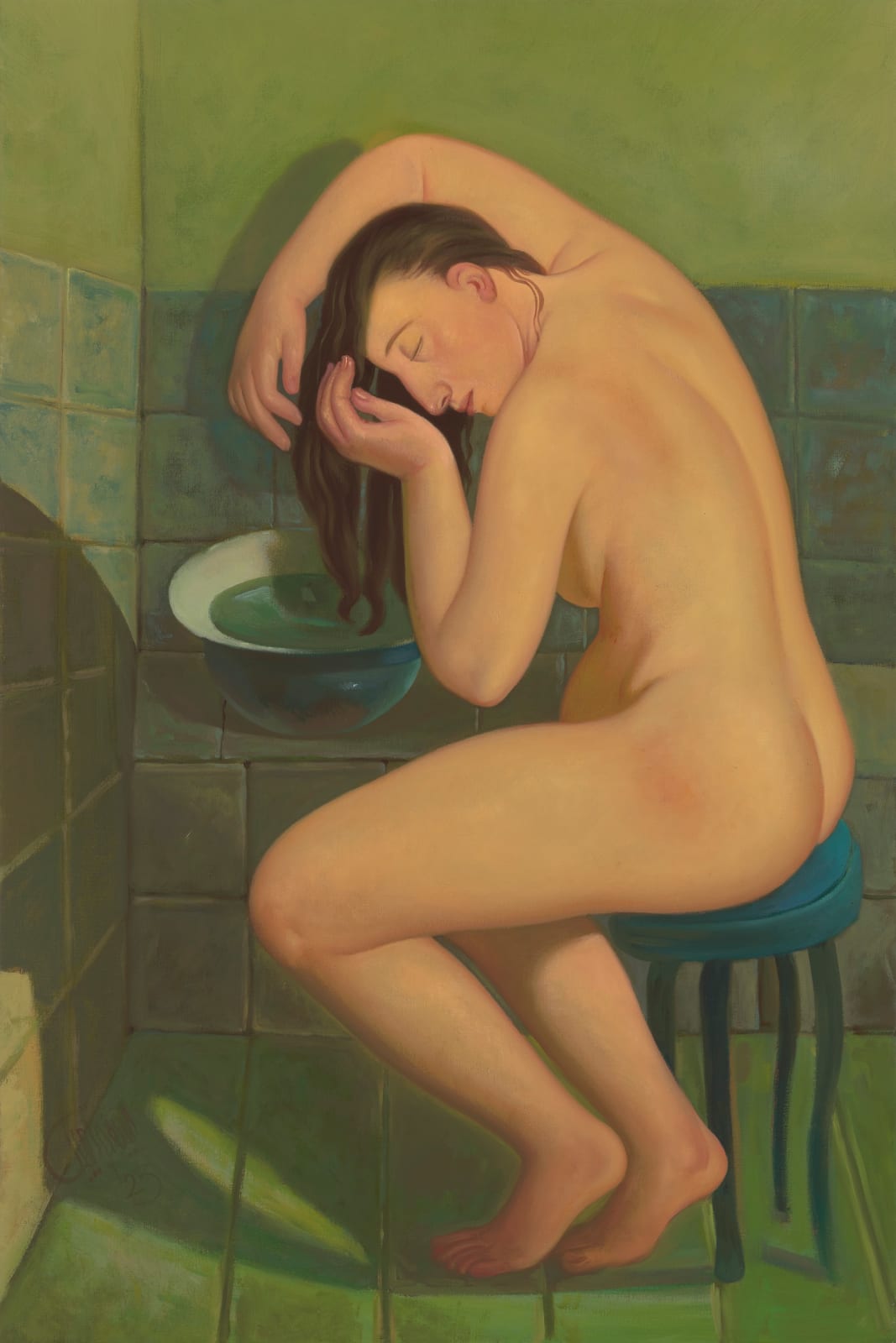 Afifa Aleiby, In the Bathroom, 2023