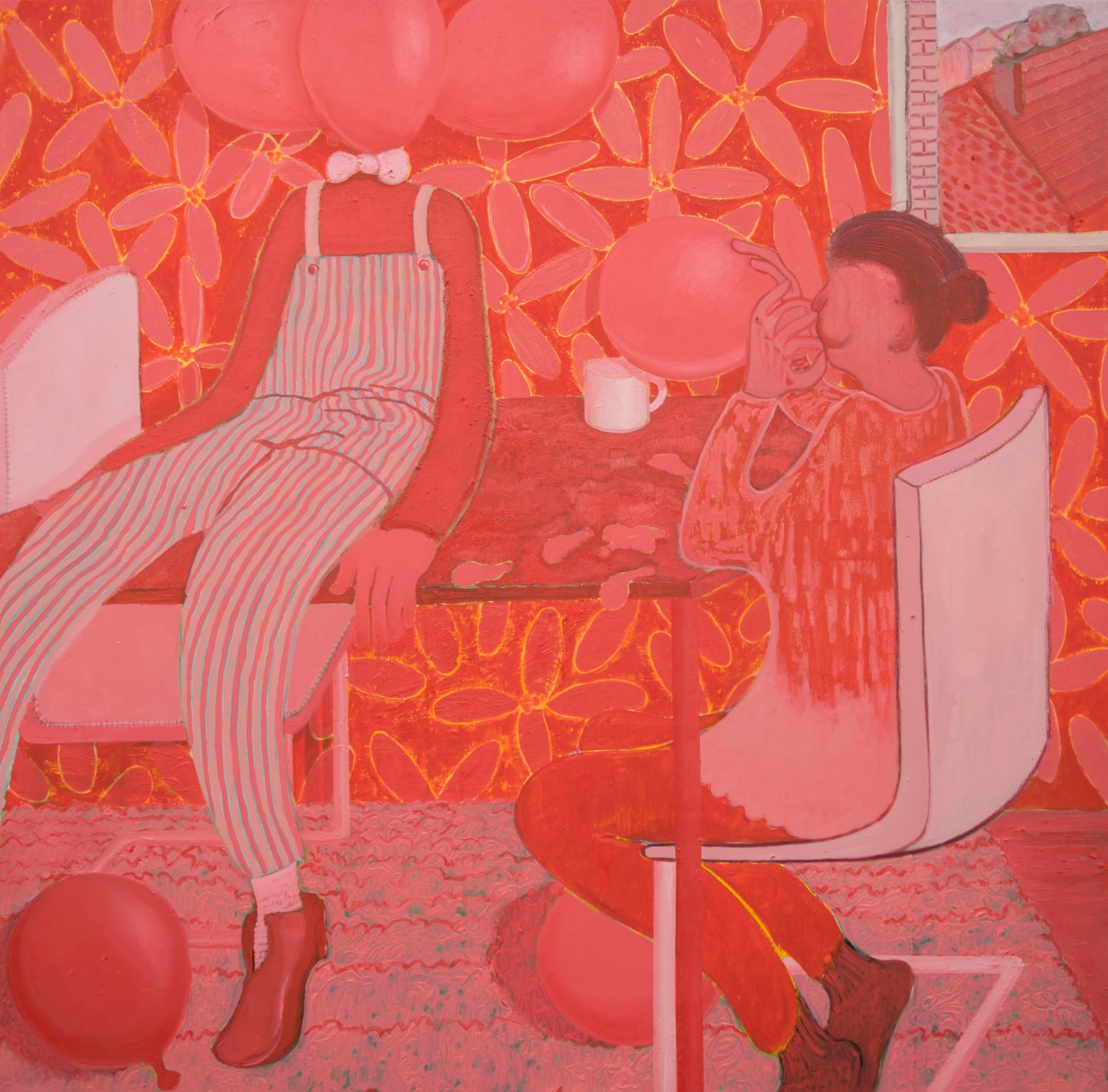 Lee Simmonds, Balloons in Red and Pink, 2020