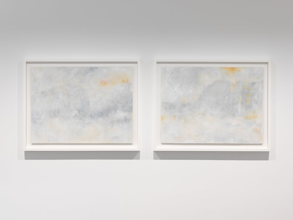 Richard Stone, there were fireworks in the sky (riffing on Polke, Turner too) (diptych), 2014