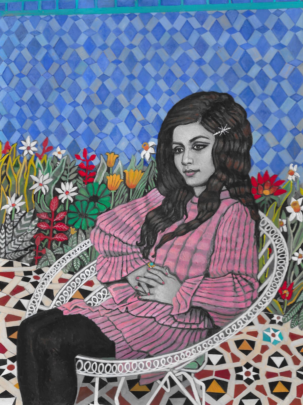 Soheila Sokhanvari, On The Other Side of Silence (Portrait of Googoosh), 2023