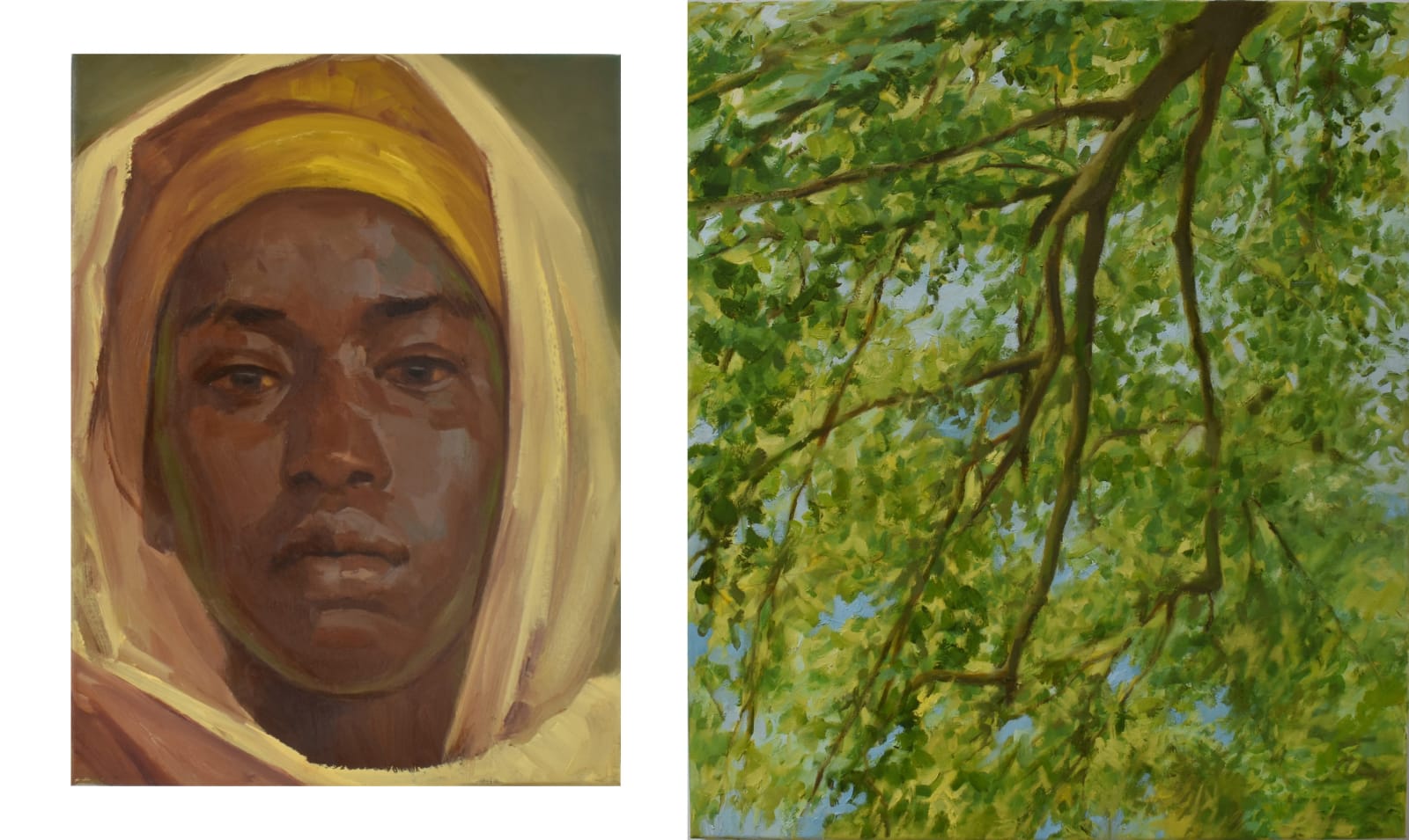 Tewodros Hagos, Gaze 5 (diptych), 2024