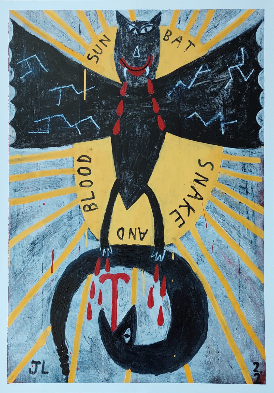 Joachim Lambrechts, Sun, Bat Snake and Blood, 2022