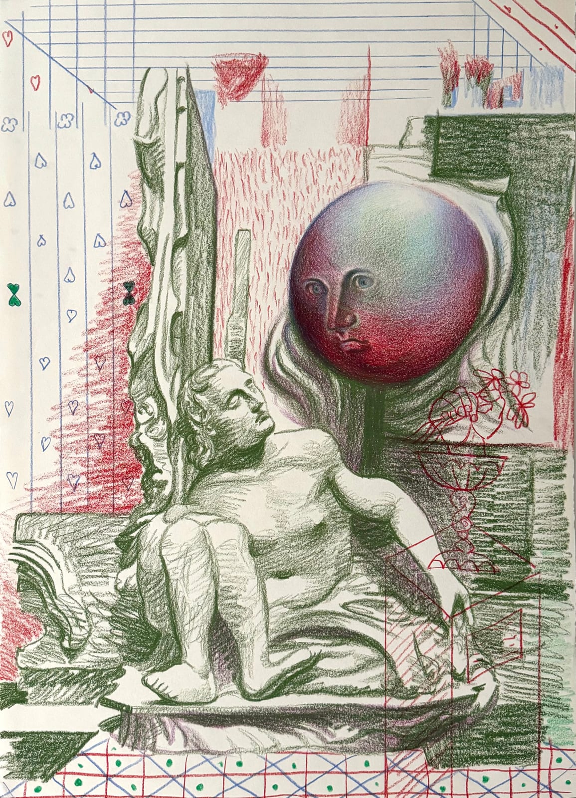 Robert McNally, Broken appendages (Left Hand Drawing 2), 2024